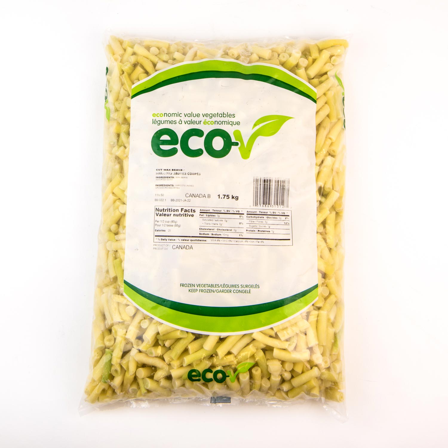 Cut Wax Beans 1.75 kg