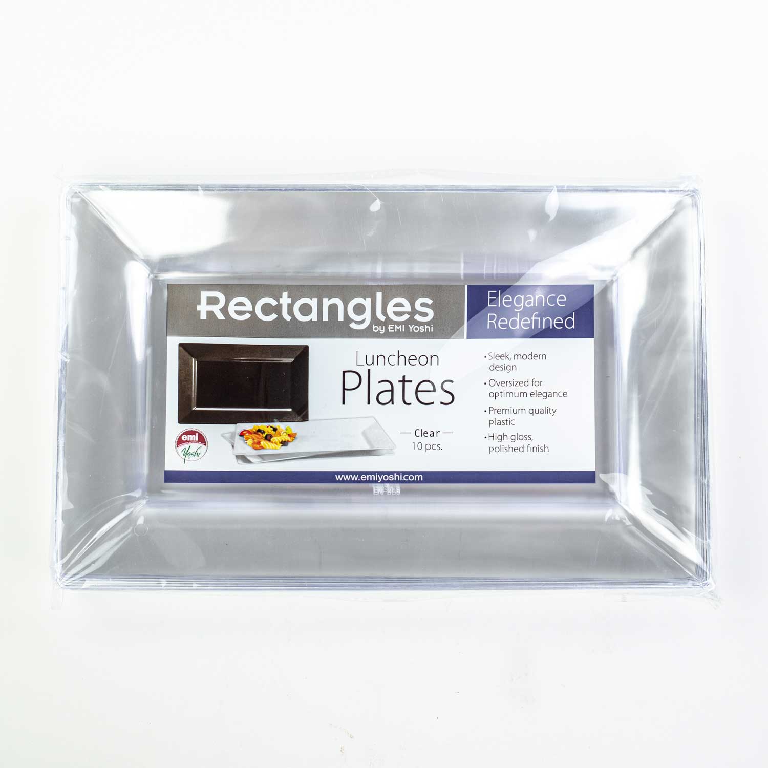 Clear Plastic Rectangular Plate 12''x7.5'' x10