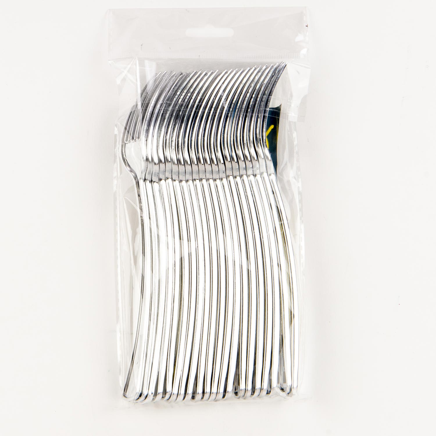 Silver Plastic Cocktail Fork 7.75