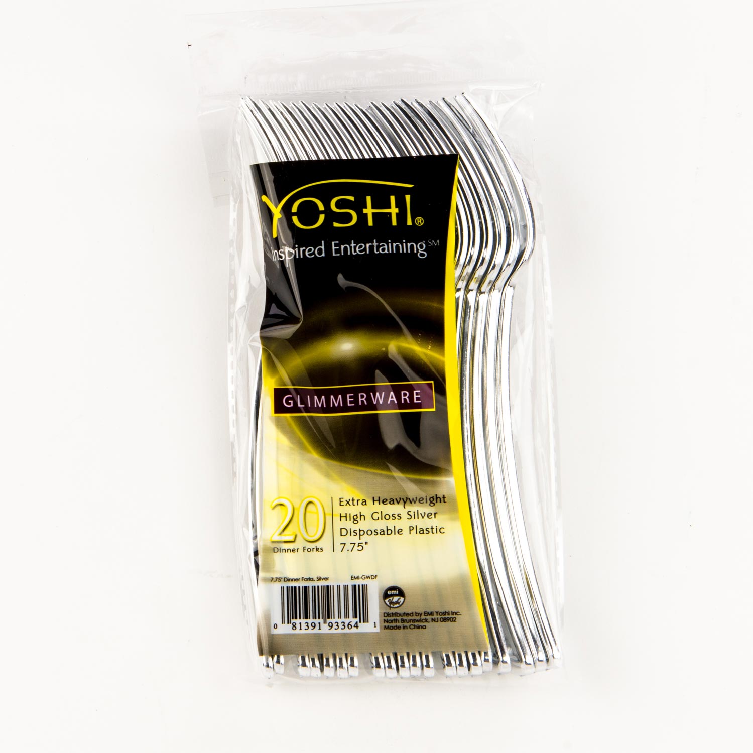 Silver Plastic Cocktail Fork 7.75