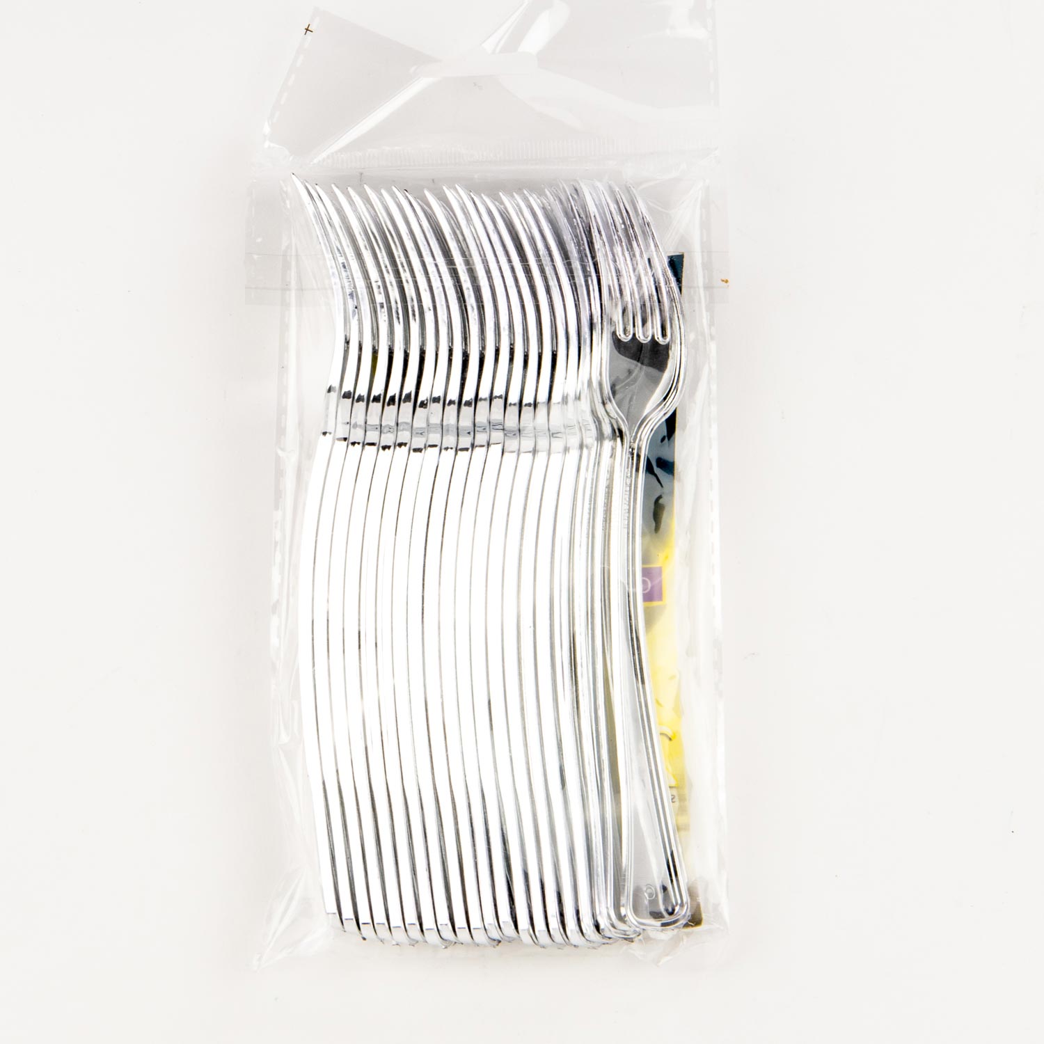 Silver Plastic Cocktail Fork 7