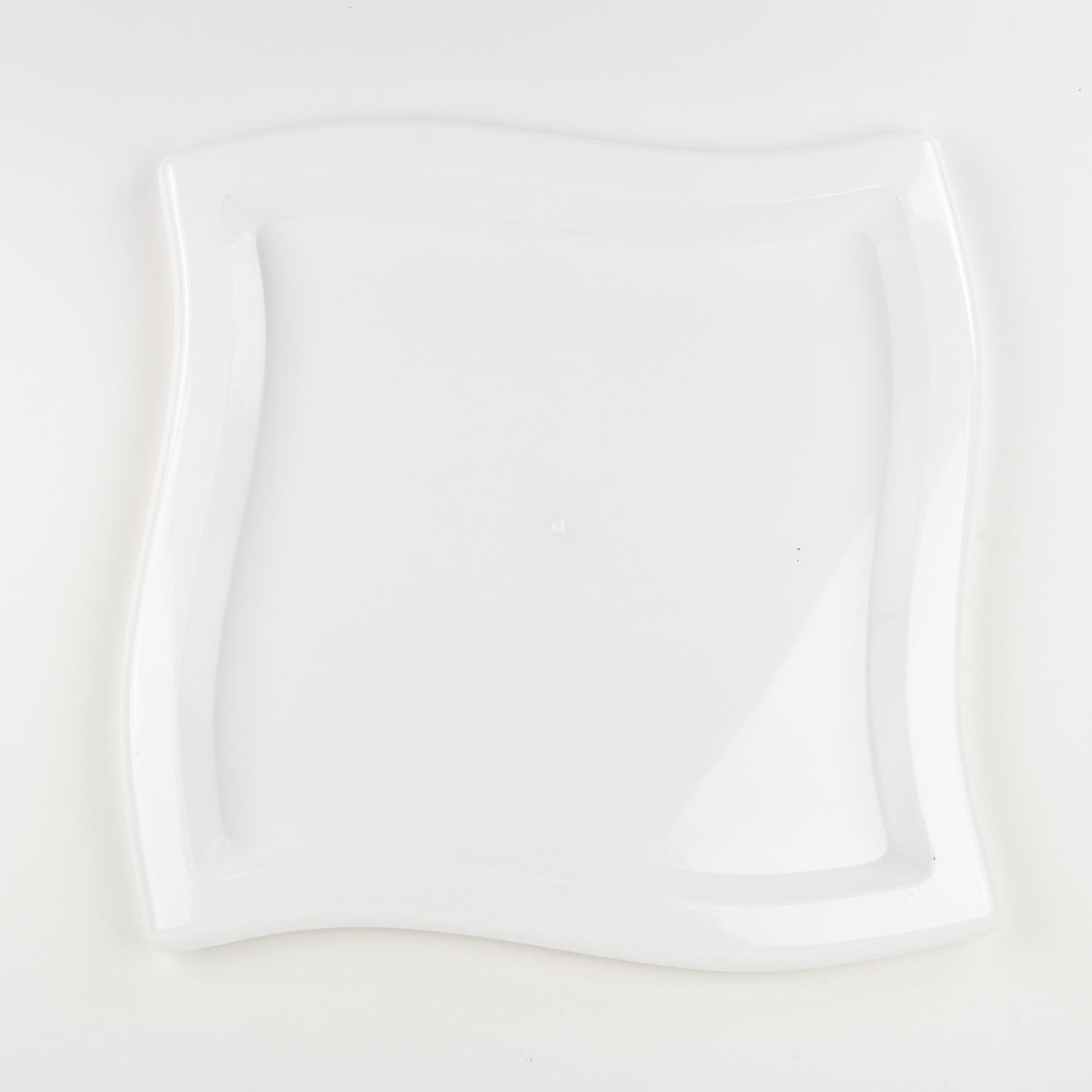 White Square Tray with Waves 14''x14''