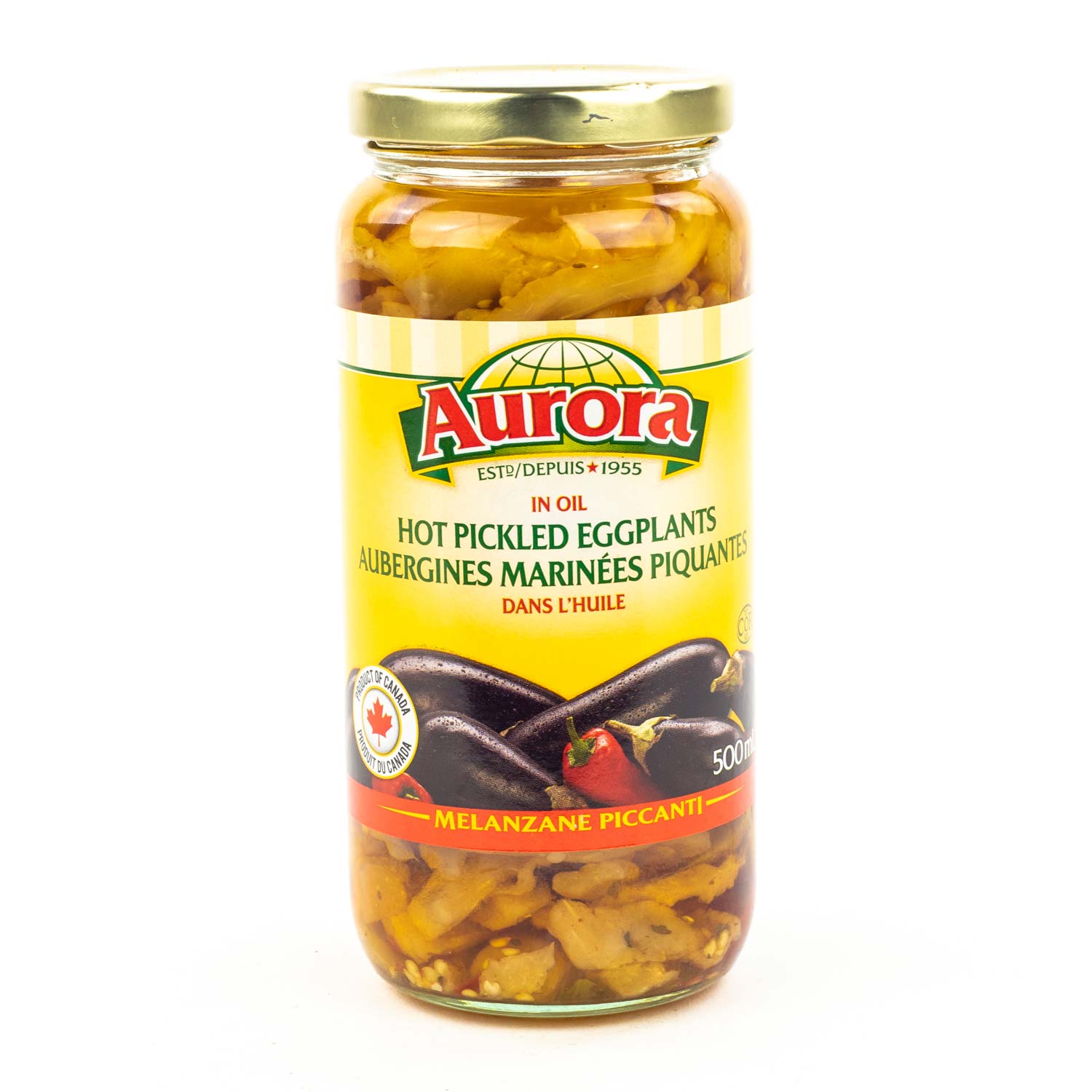 Hot Pickled Eggplants 500 ml