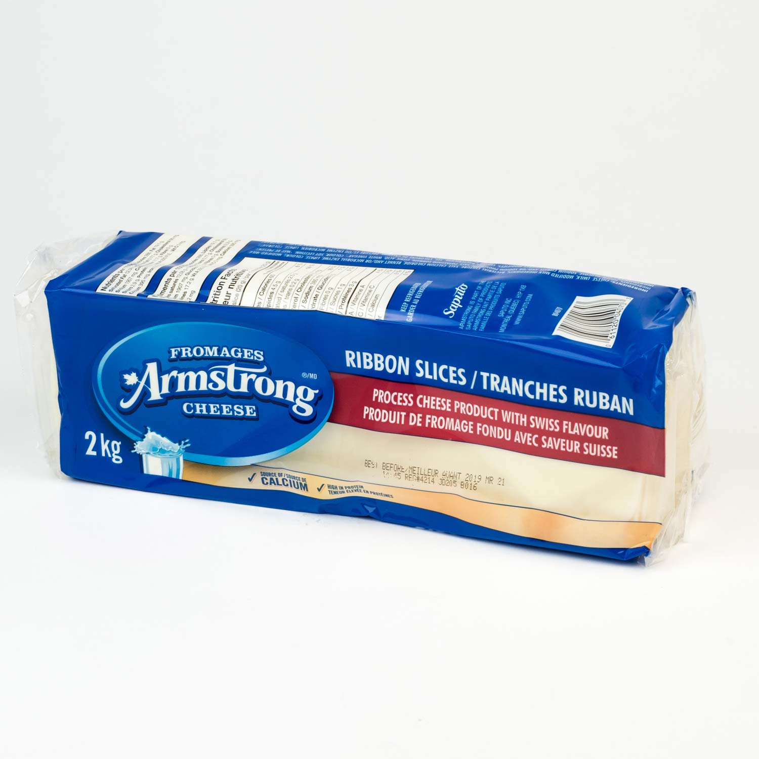 Sliced Swiss Process Cheese 2 kg