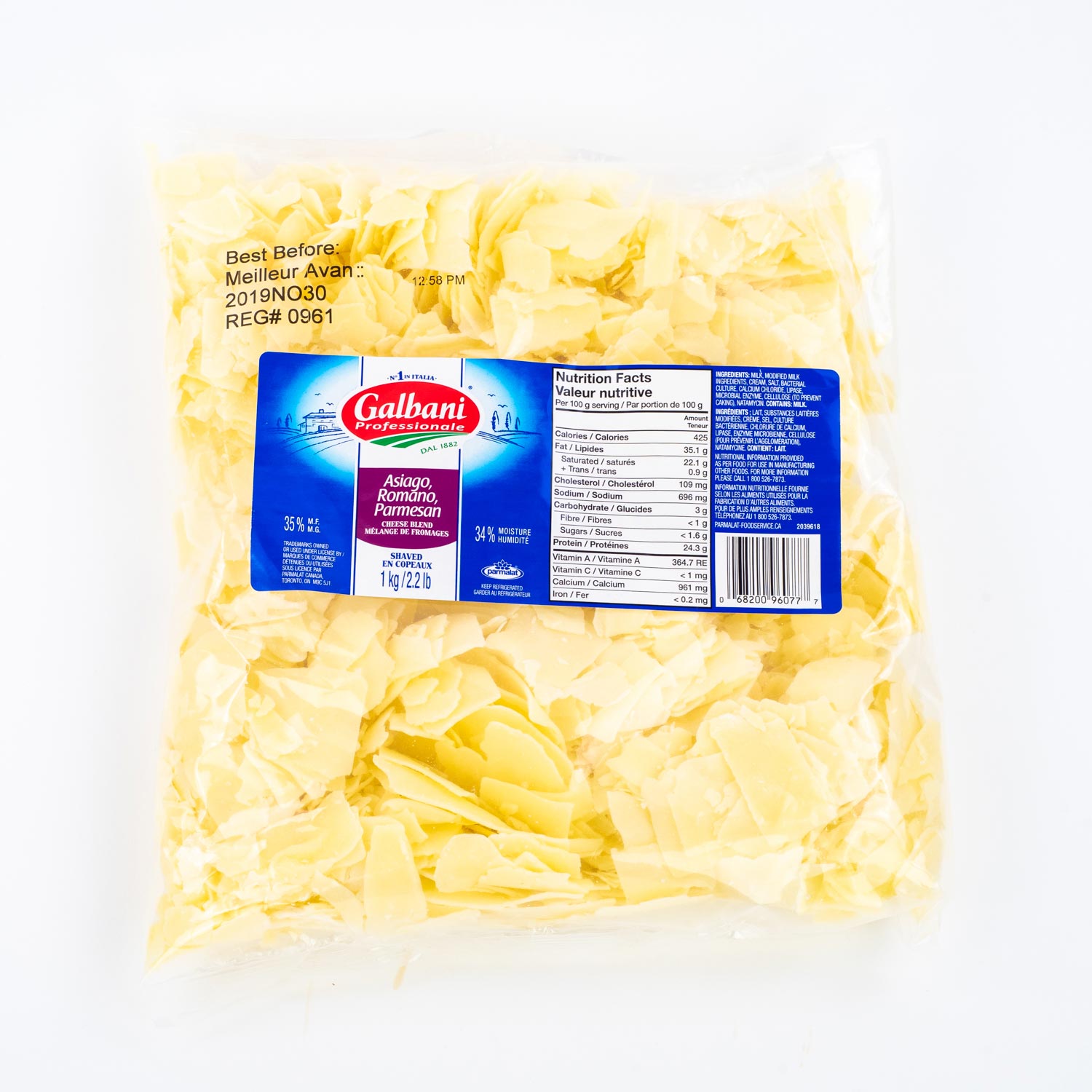 Asiago Parmesan Romano Cheese 1 kg