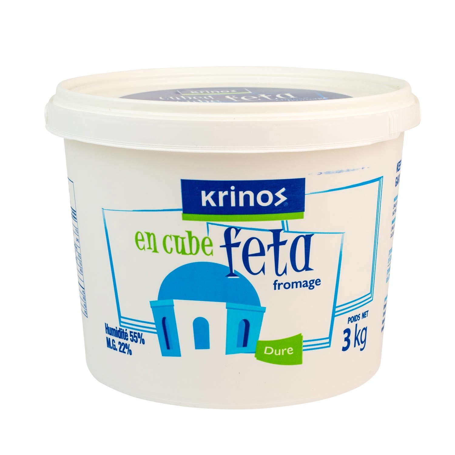 Hard Feta Cheese Cubes 3 kg