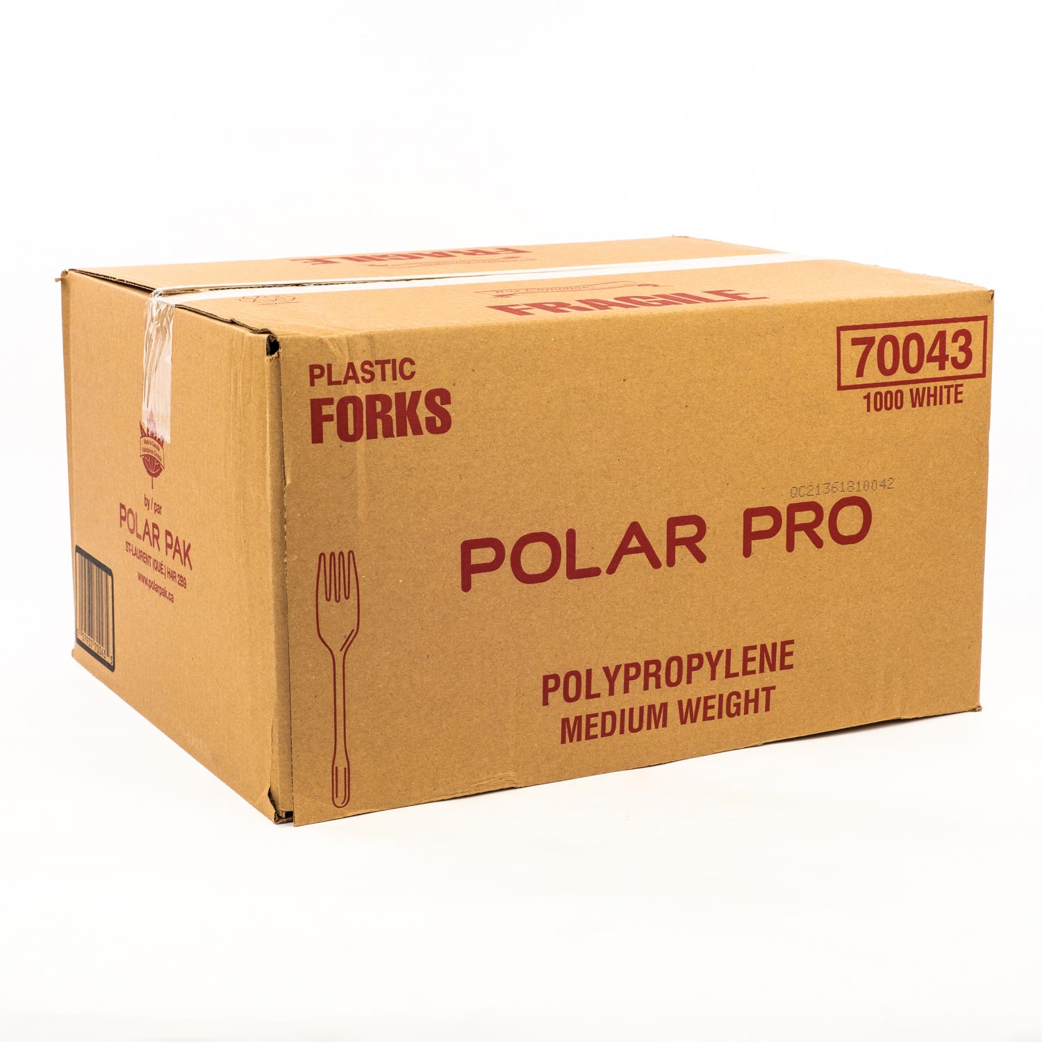 White Polypropylene Fork x1000