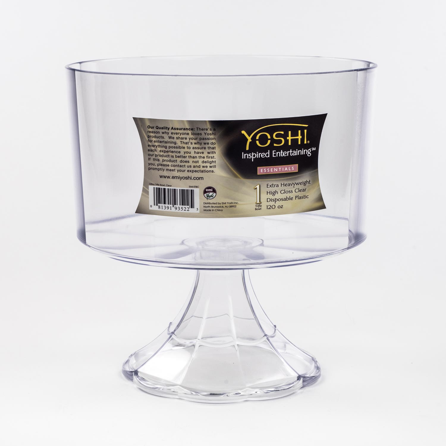 Clear Stemmed Plastic Punch Bowl 120 oz
