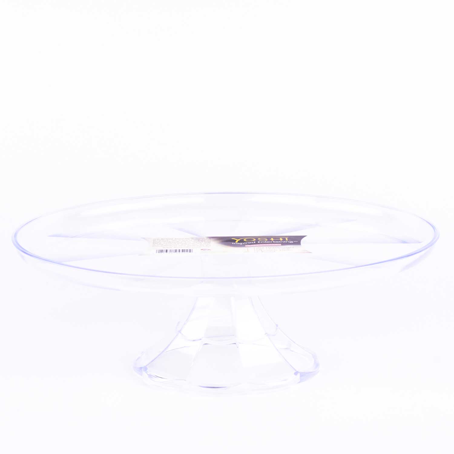 Clear Plastic Cake Stemmed Stand 12