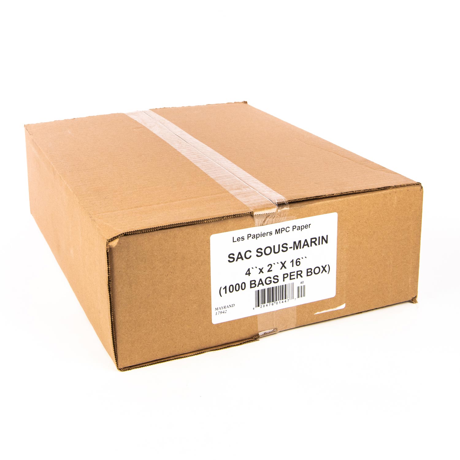 Sub-marine Paper Bag 4''x2''x16'' x1000
