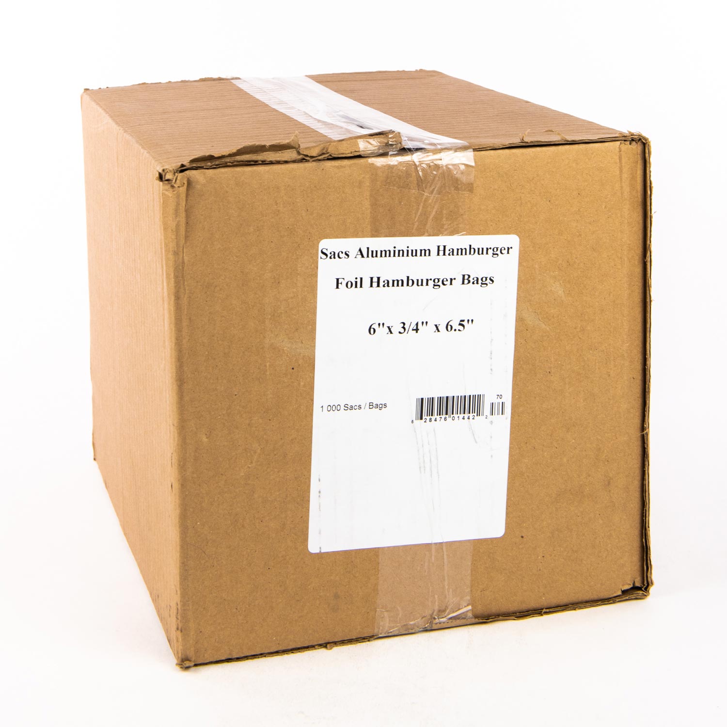 Aluminium Foil Hamburger Bag 6''x0.75''x6.5'' x1000-secondary-image