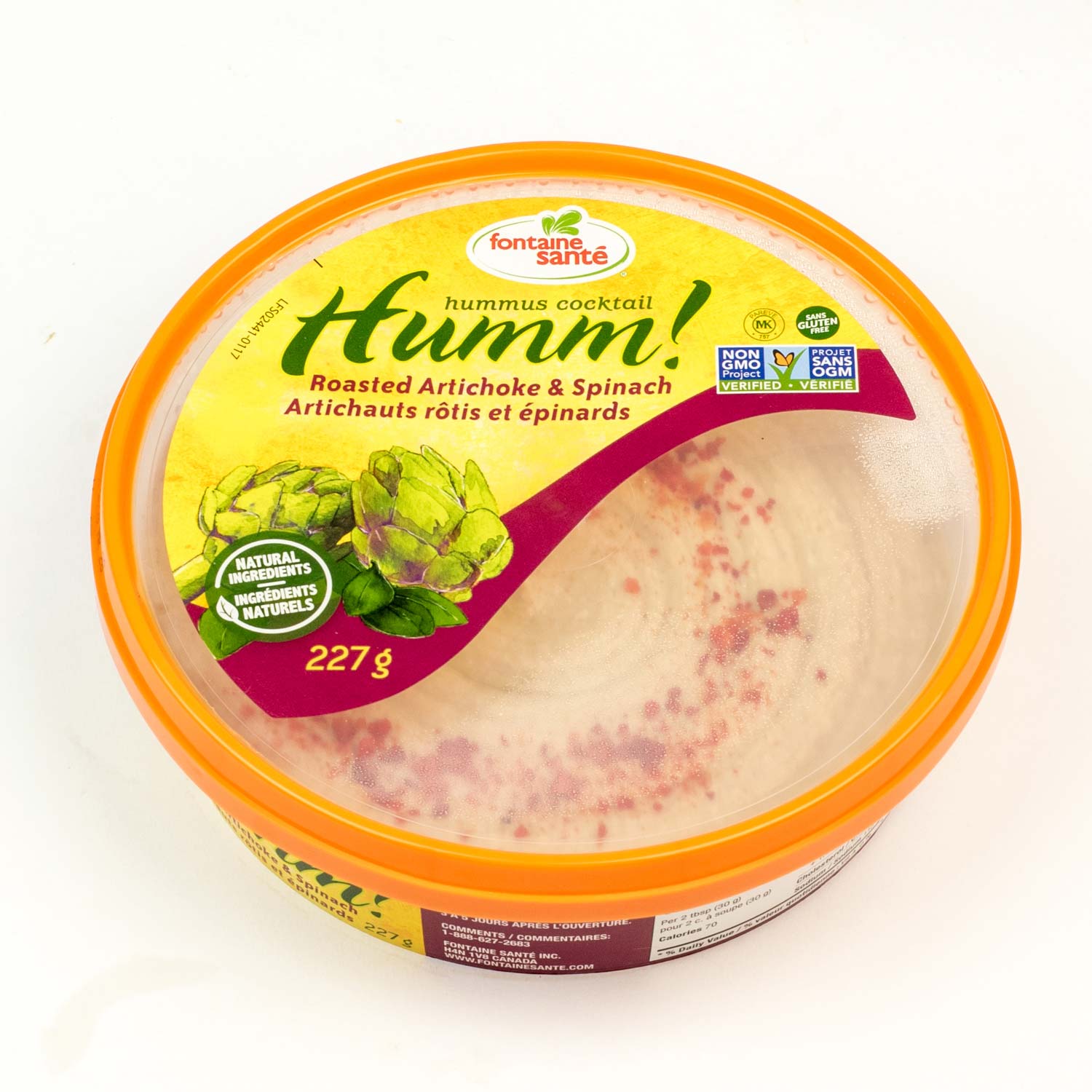 Roasted Artichoke Spinach Hummus 227 g