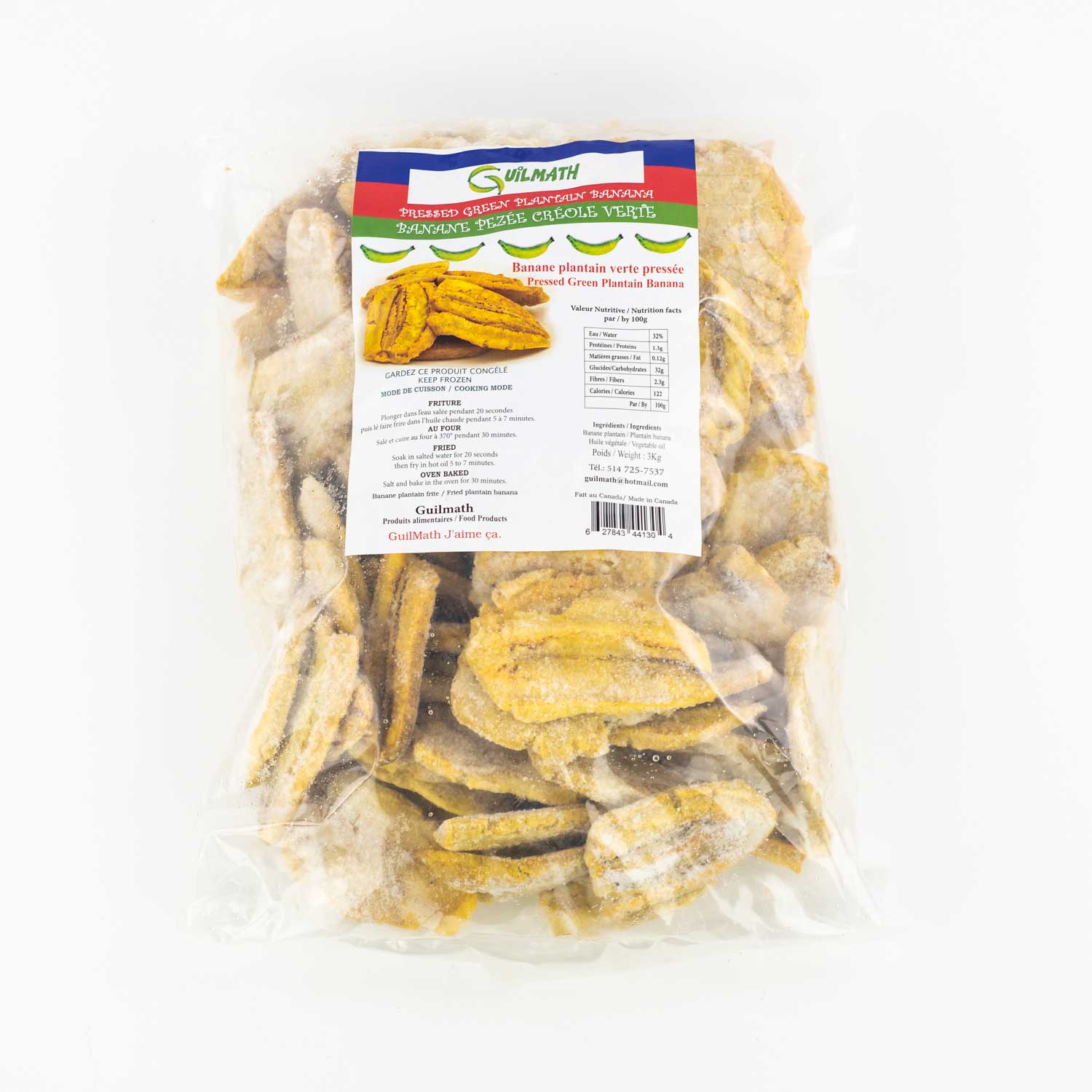 Sliced Green Plantain Banana 3 kg