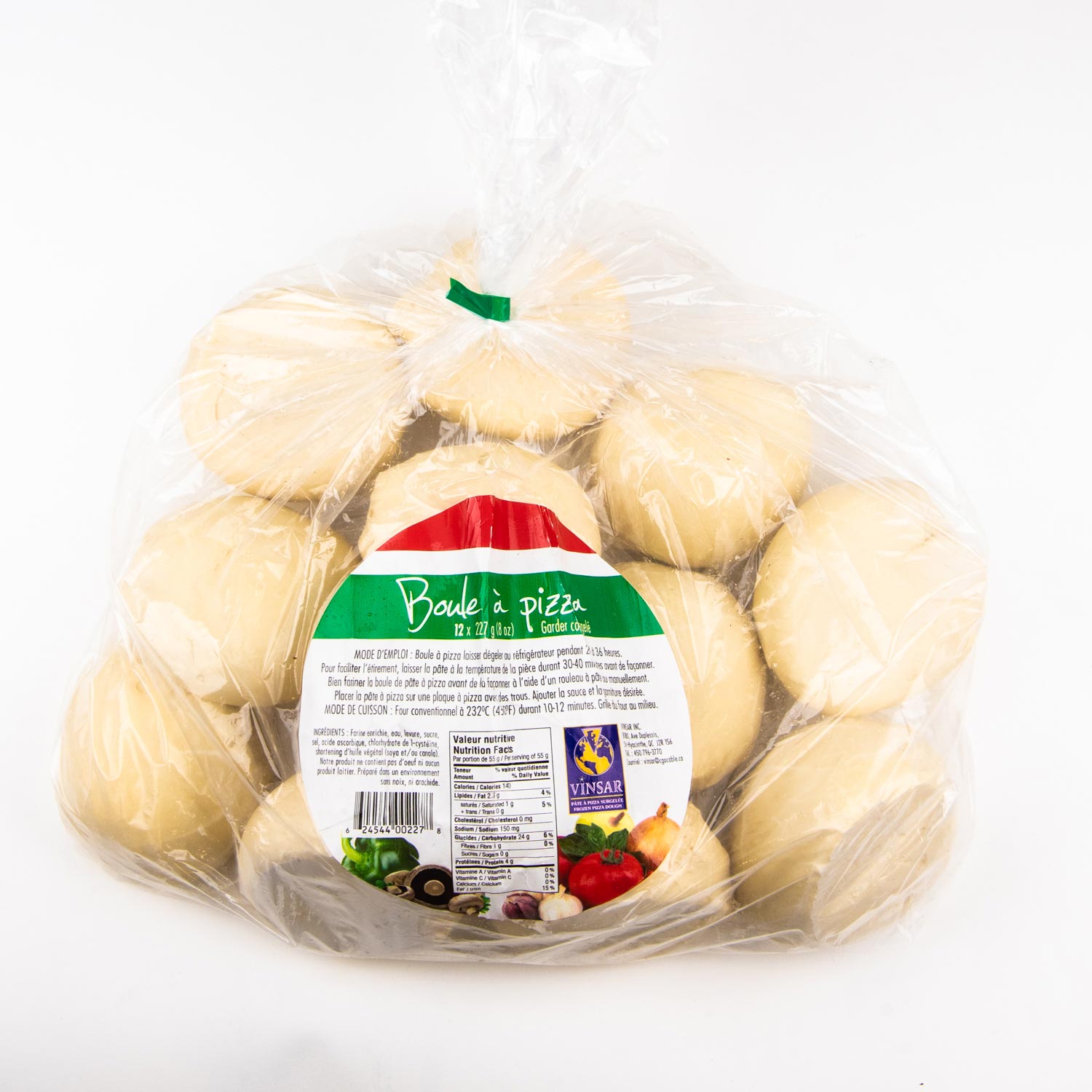 Frozen Pizza Dough Ball x12
