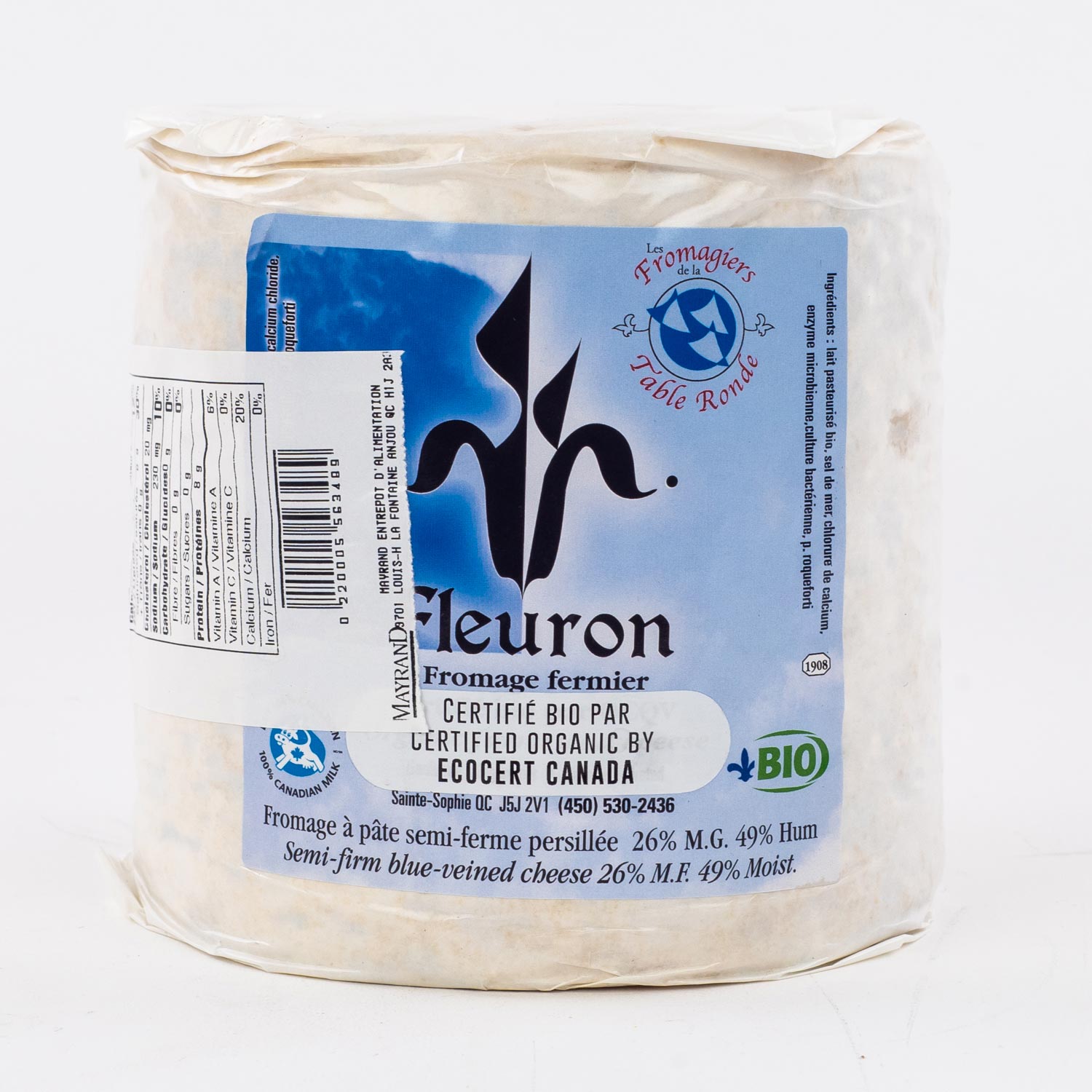 Le Fleuron Organic Blue Cheese Wheel 2 kg