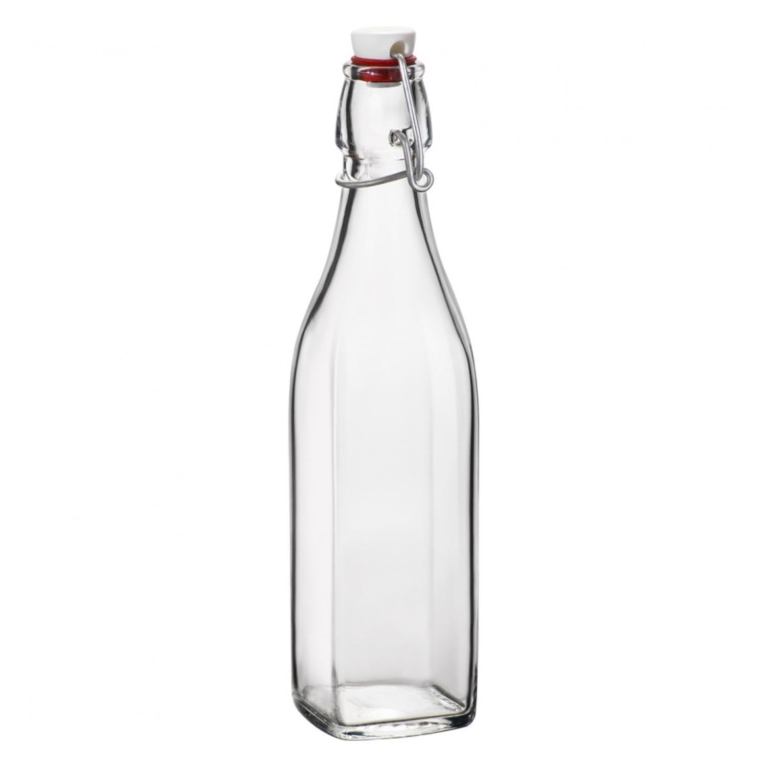 Clear Glass Bottle with Stopper 17 oz / 50 cl