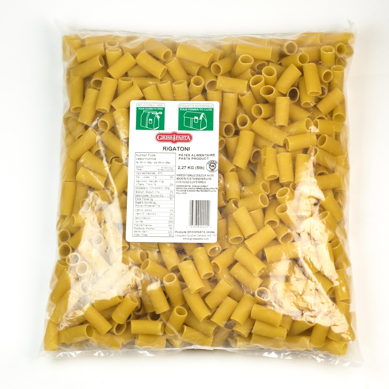 Rigatoni Pasta 5 lb