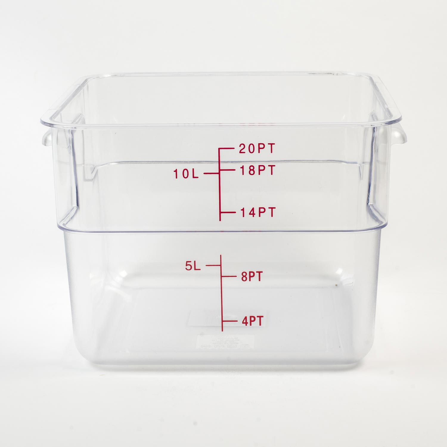 Clear Square Container 12 L