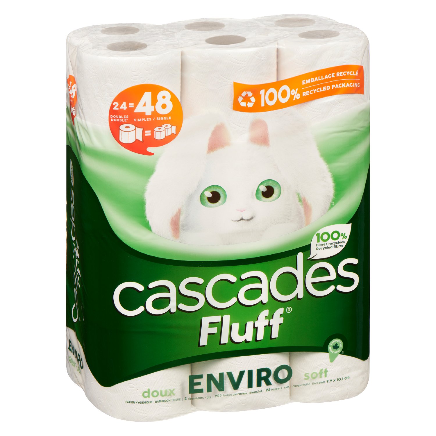 Bathroom Tissue Fluff 2 Ply in Rolls x24