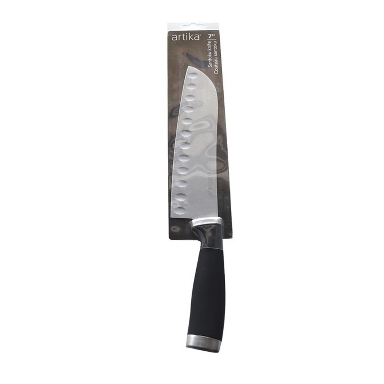 Black Santoku Knife 7''