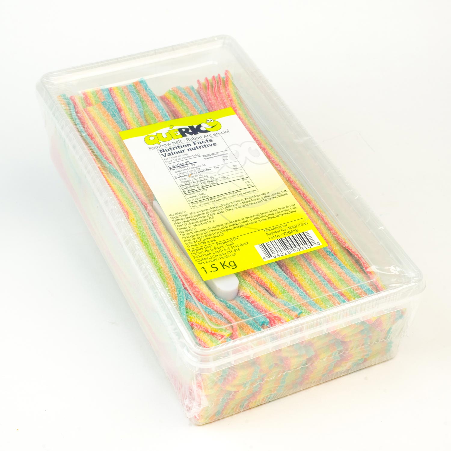 Licorice Ribbon Rainbow Candy 1.5 kg