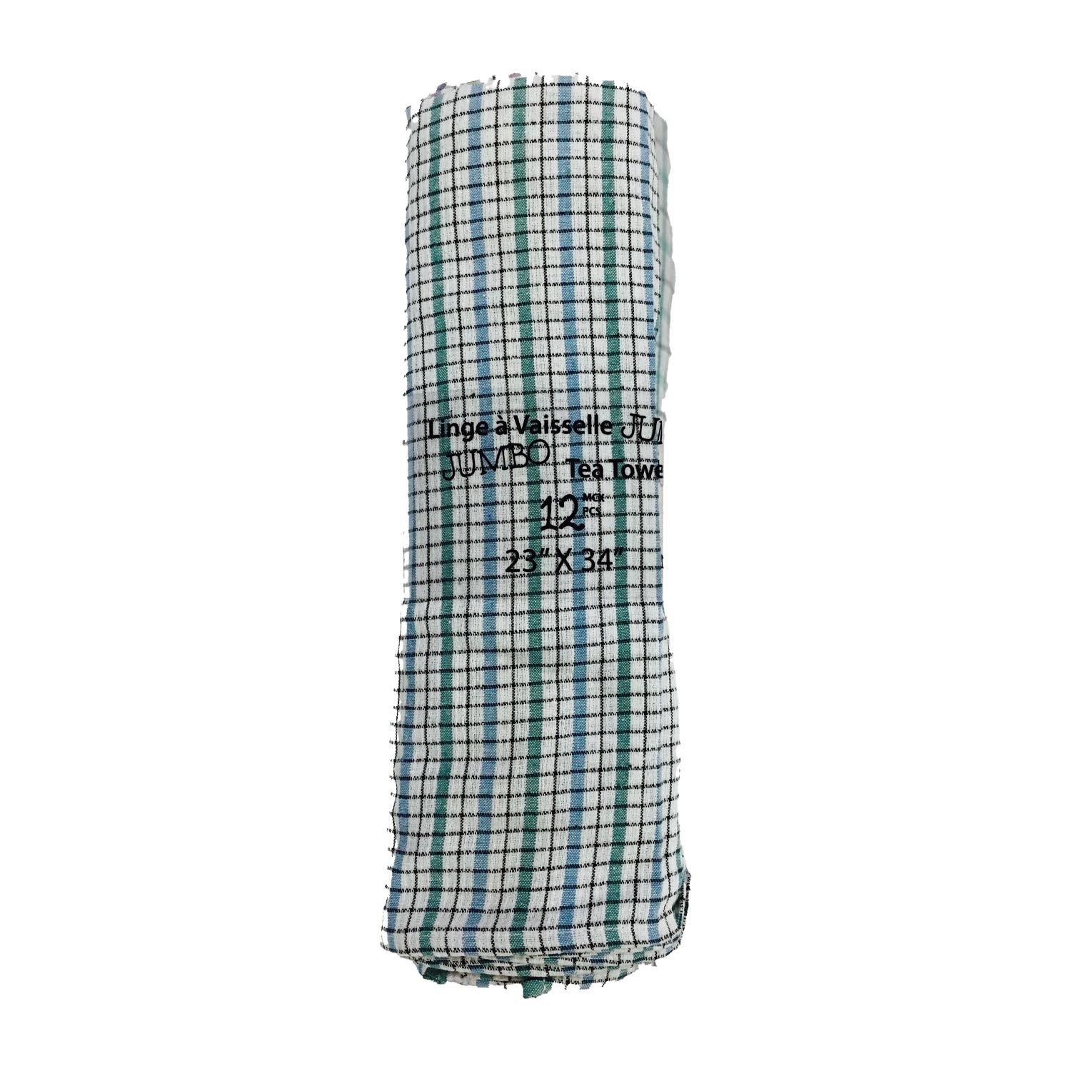 Small Check Dish Towel 23'' x 34'' 12 Piece