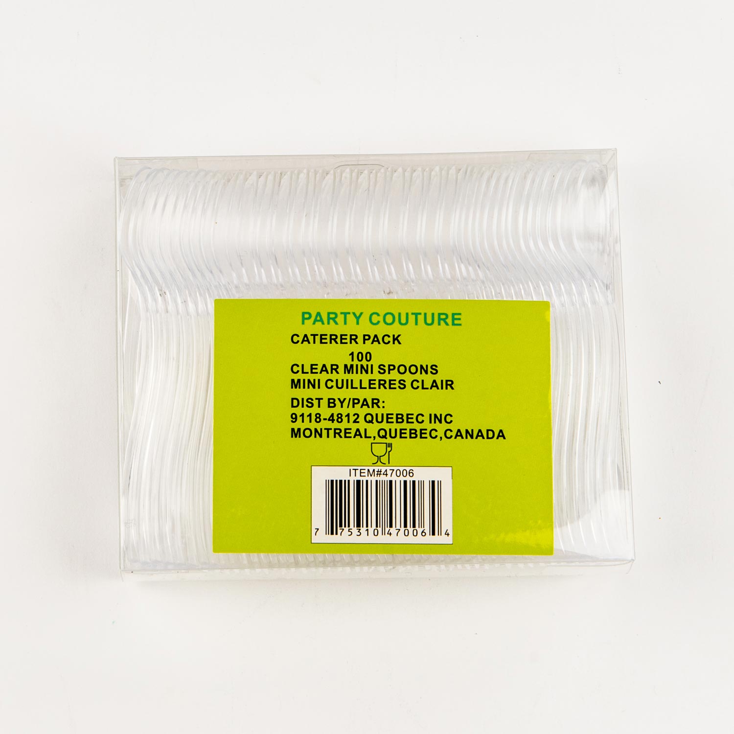 Clear Plastic Mini Spoon x100