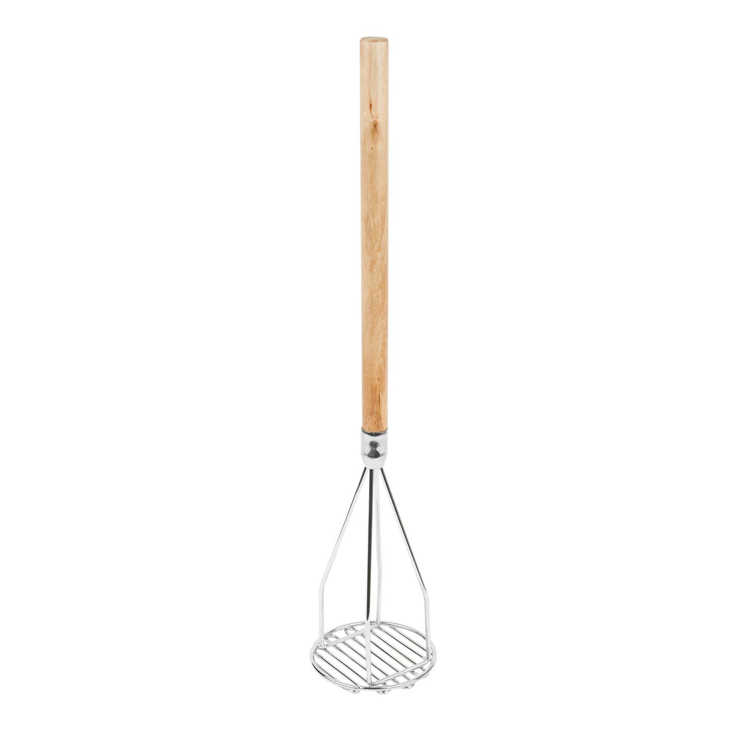 Round Potato Masher with Wood Handle 4 1/2