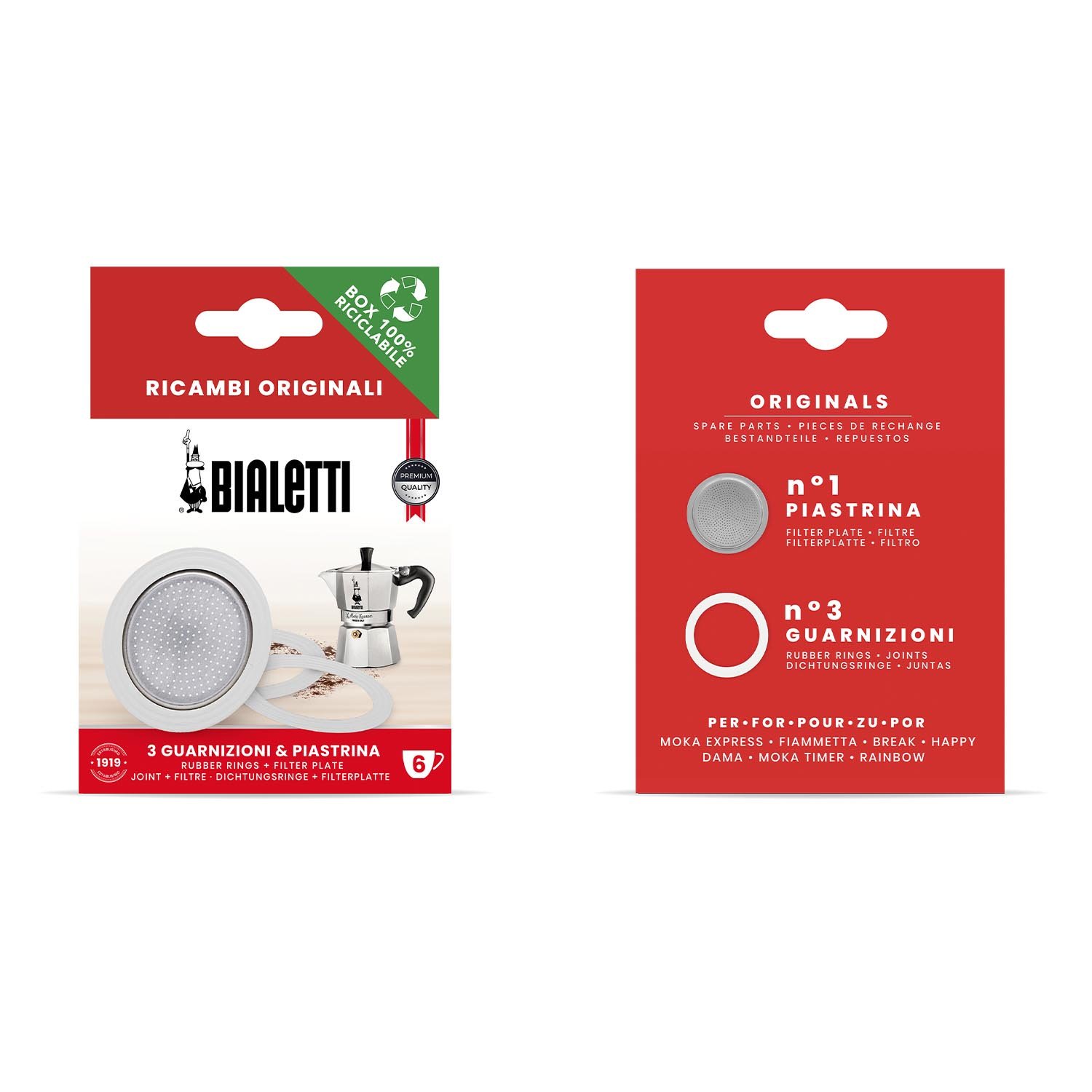 Seal and Filter for 6 Cup Bialetti