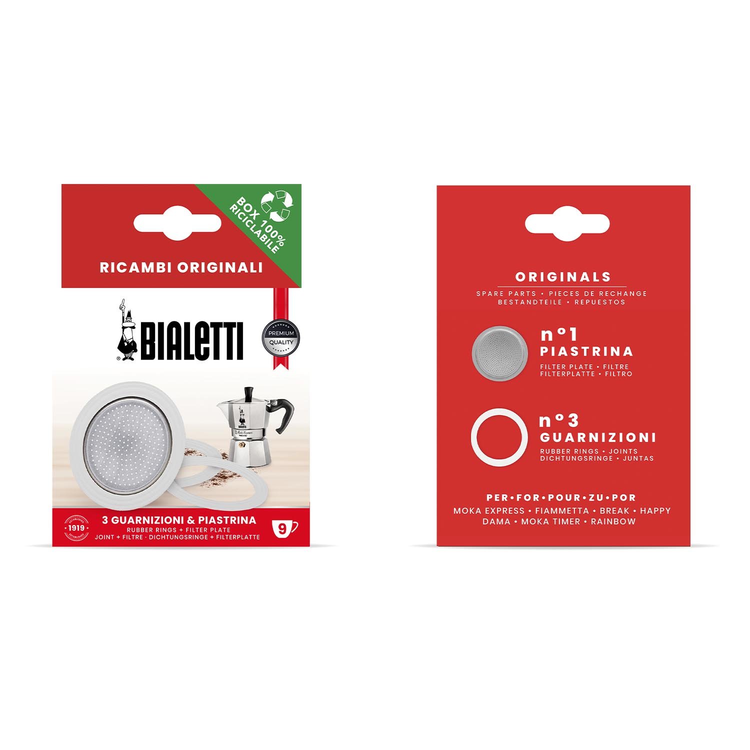 Seal and Filter for 9 Cup Bialetti
