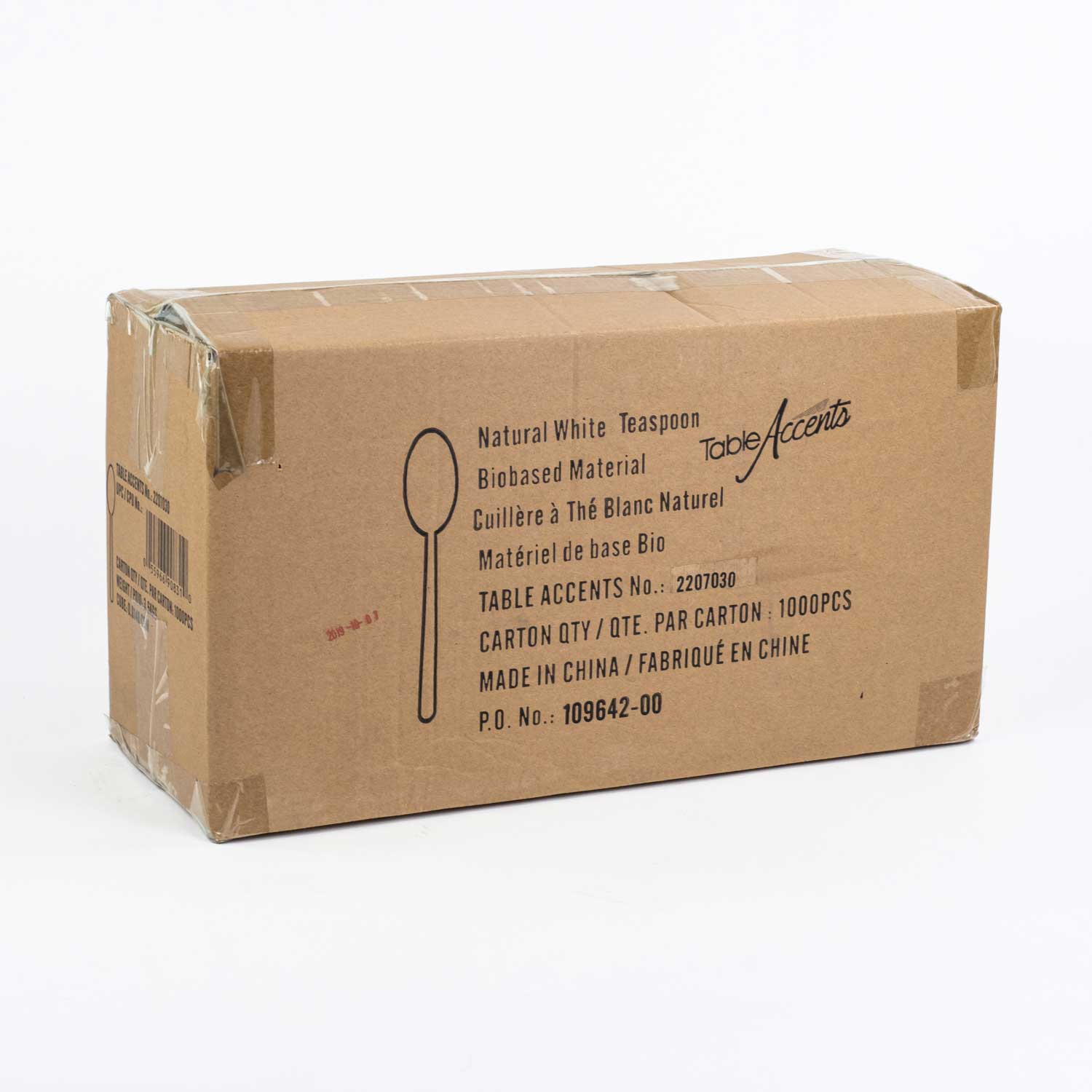 White Bioplastic Soup Spoon x1000-secondary-image