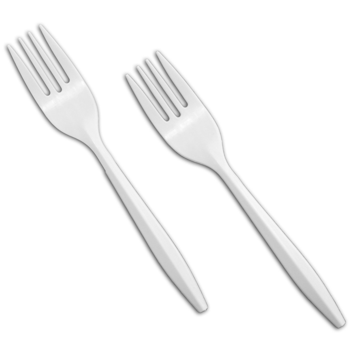 White Polypropylene Fork x1000