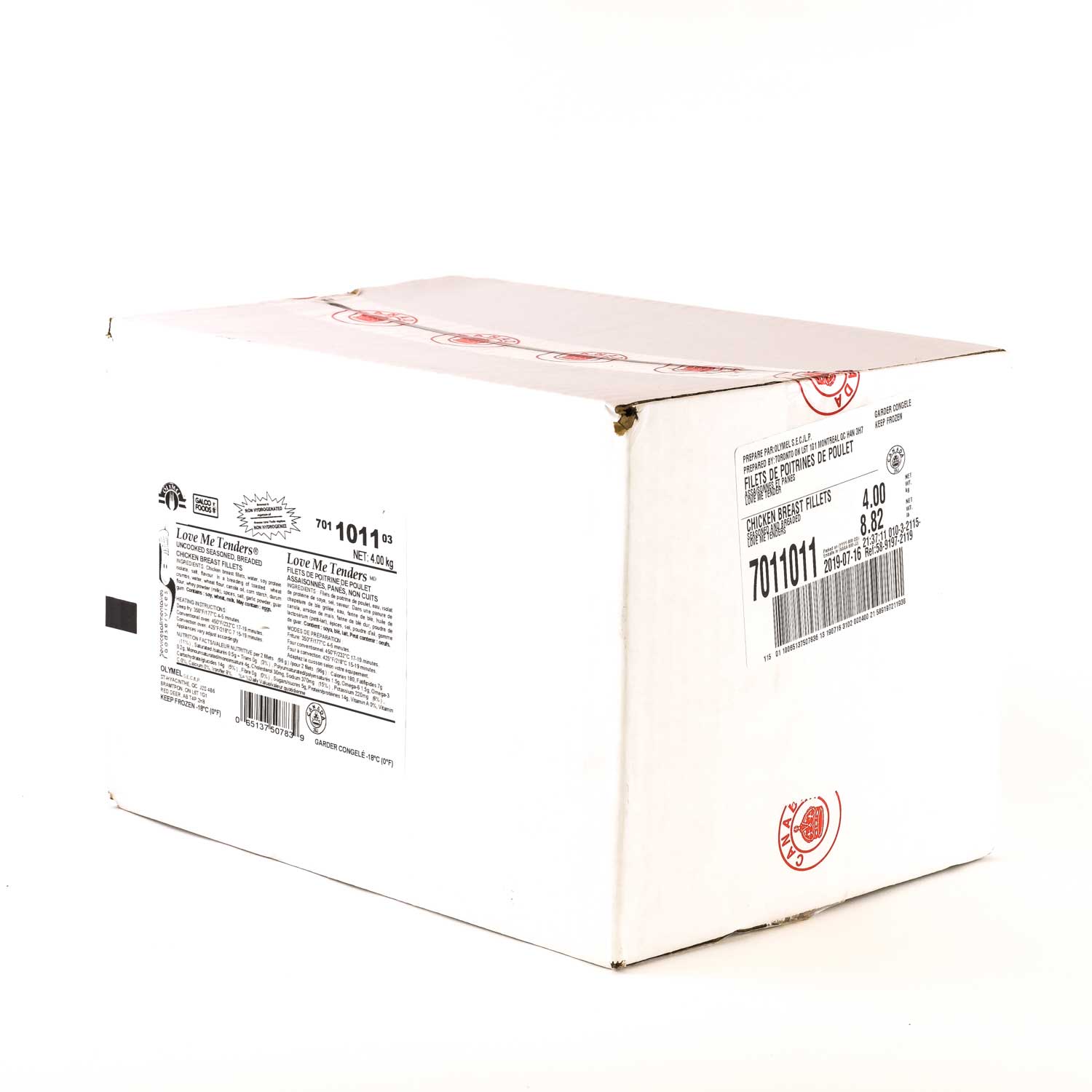 Frozen Breaded Chicken Fillets 2 kg