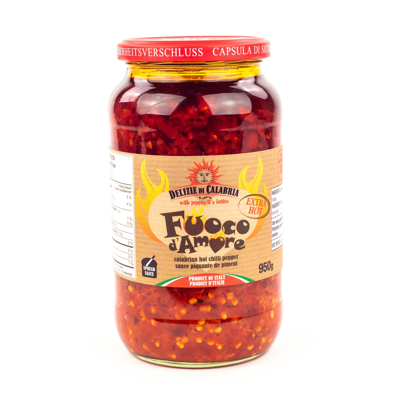 Calabrian Hot Chilli Pepper Spread 950 g