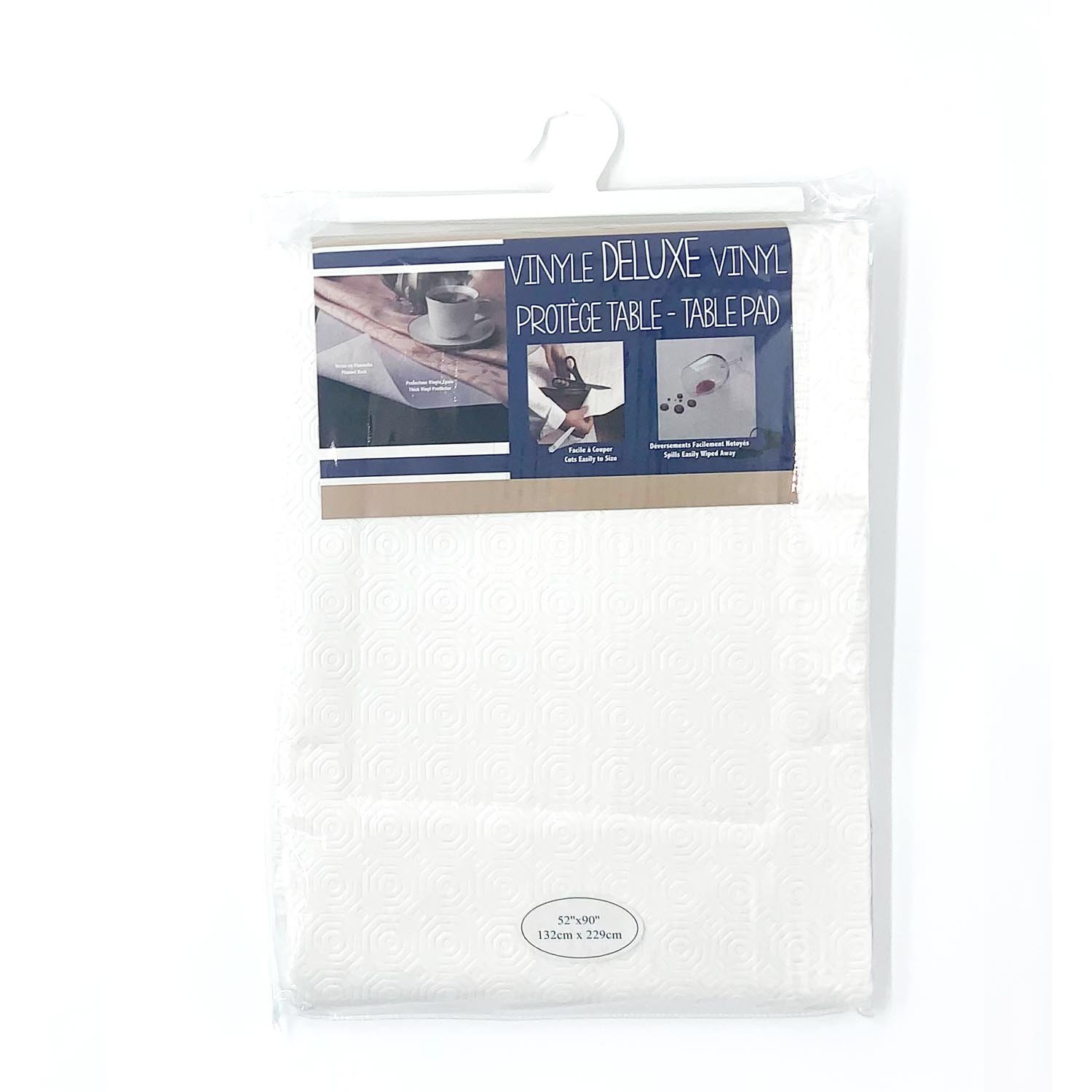 Deluxe Vinyl Tablecloth Protector 52'' x 90''