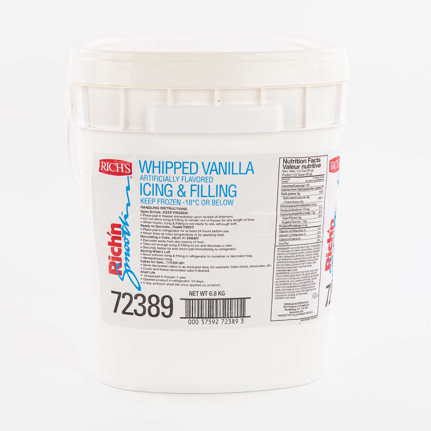 Vanilla Whipped Frosting 15 lb