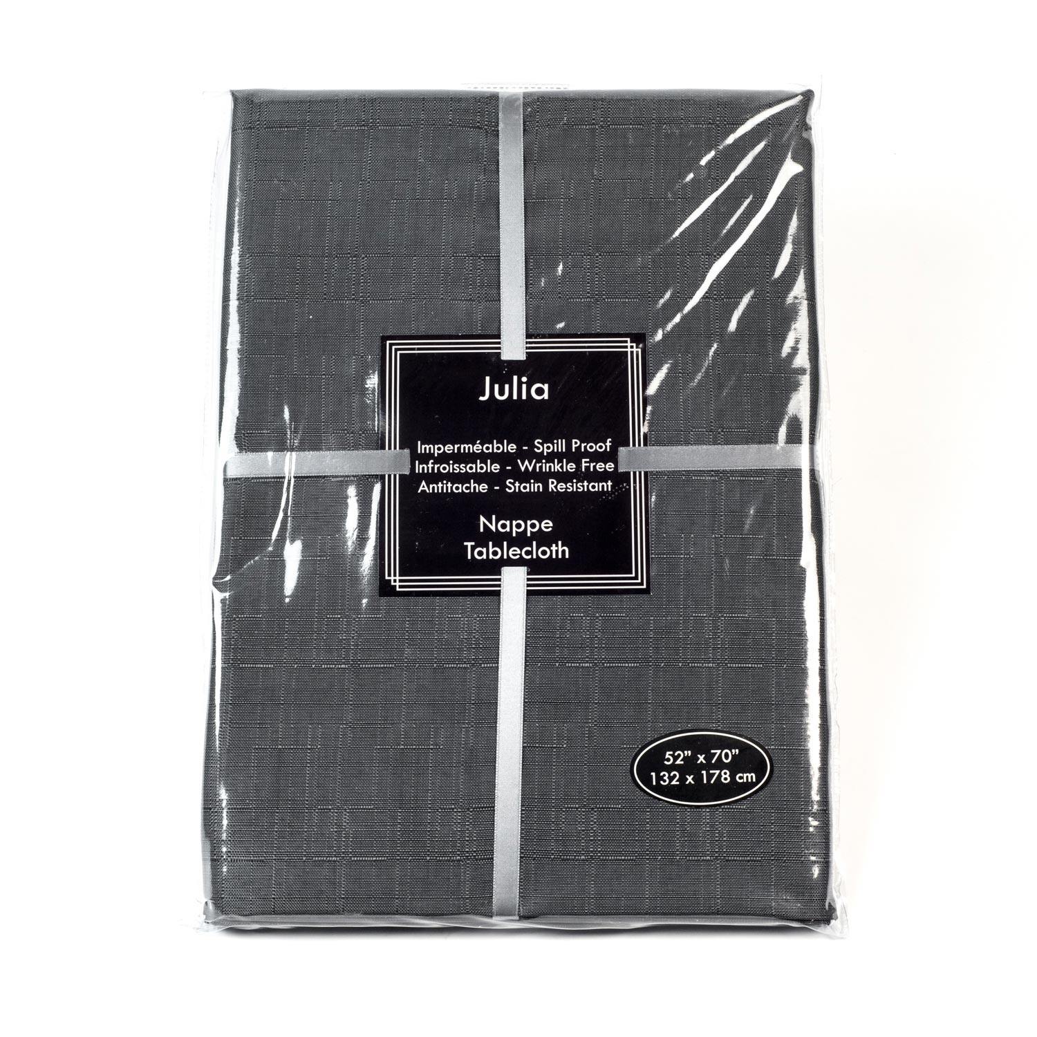 Restauration Charcoal Tablecloth 52 po x 70 po