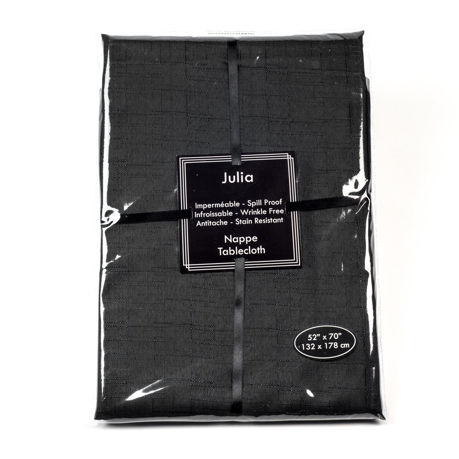 Restauration Black Tablecloth 52 po x 70 po