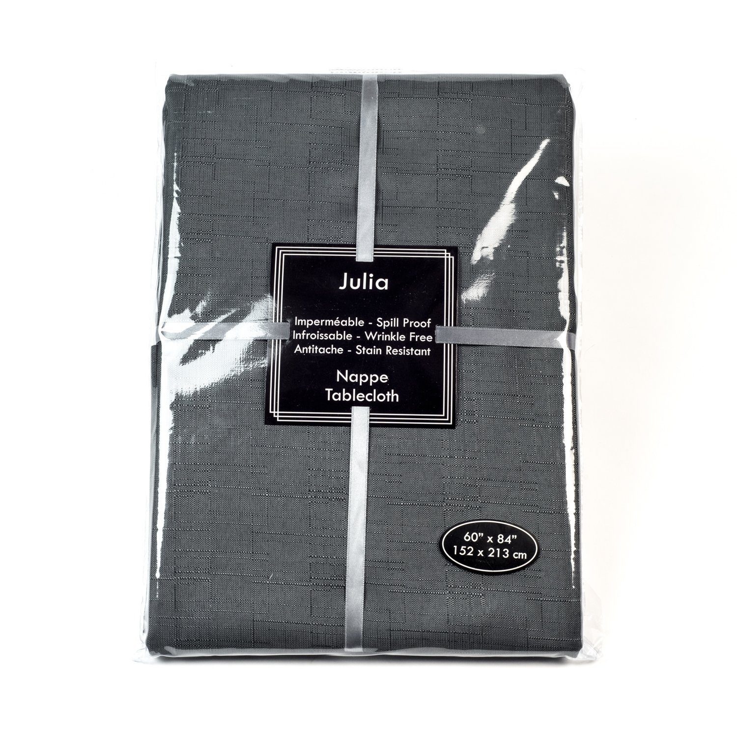 Restaurant Charcoal Tablecloth 60 po x 84 po
