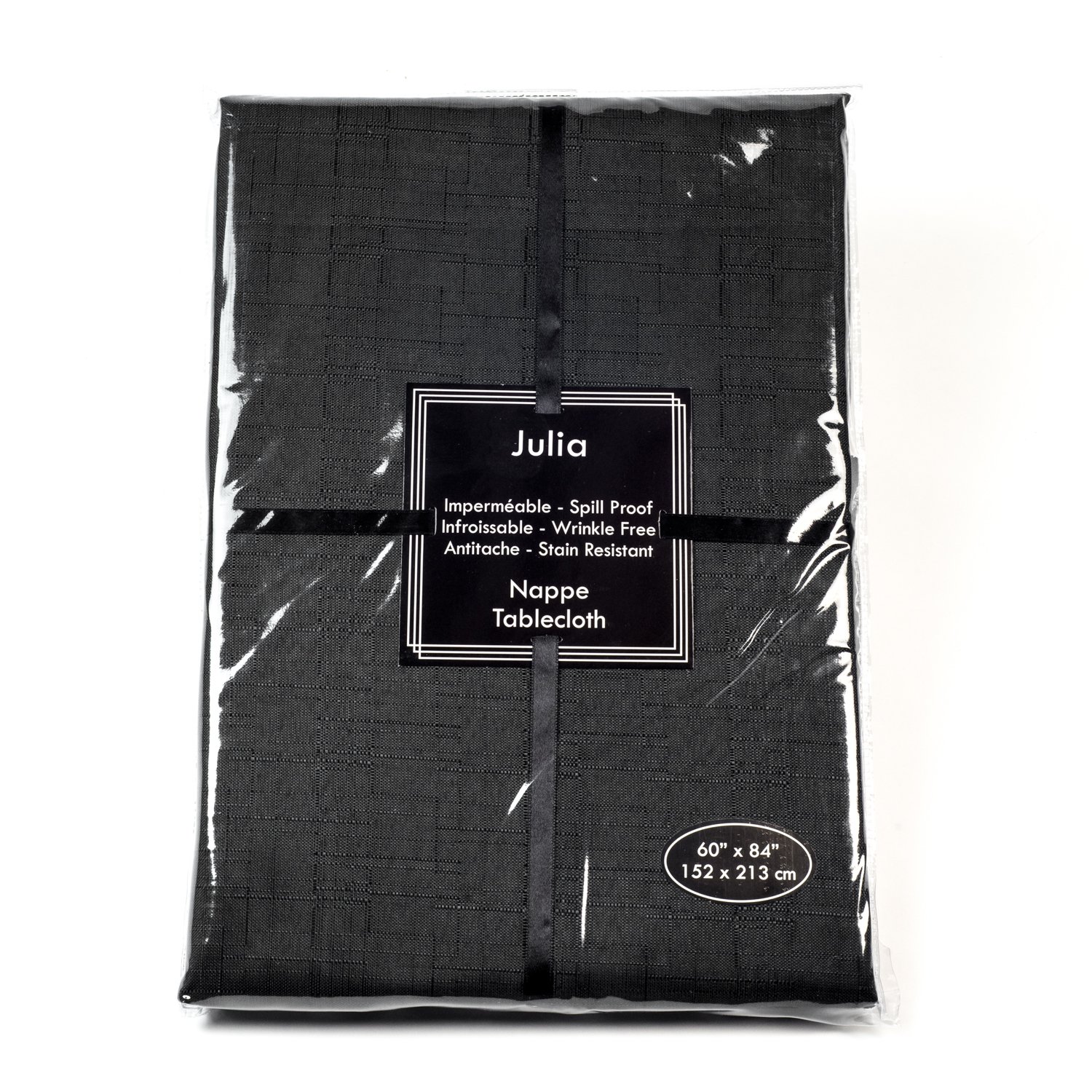 Restaurant Black Tablecloth 60 po x 84 po