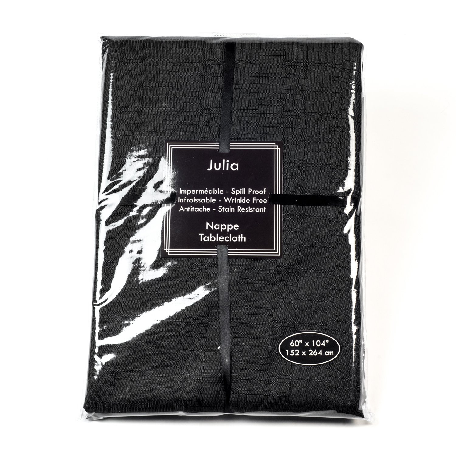 Restaurant Black Tablecloth 60 po x 104 po