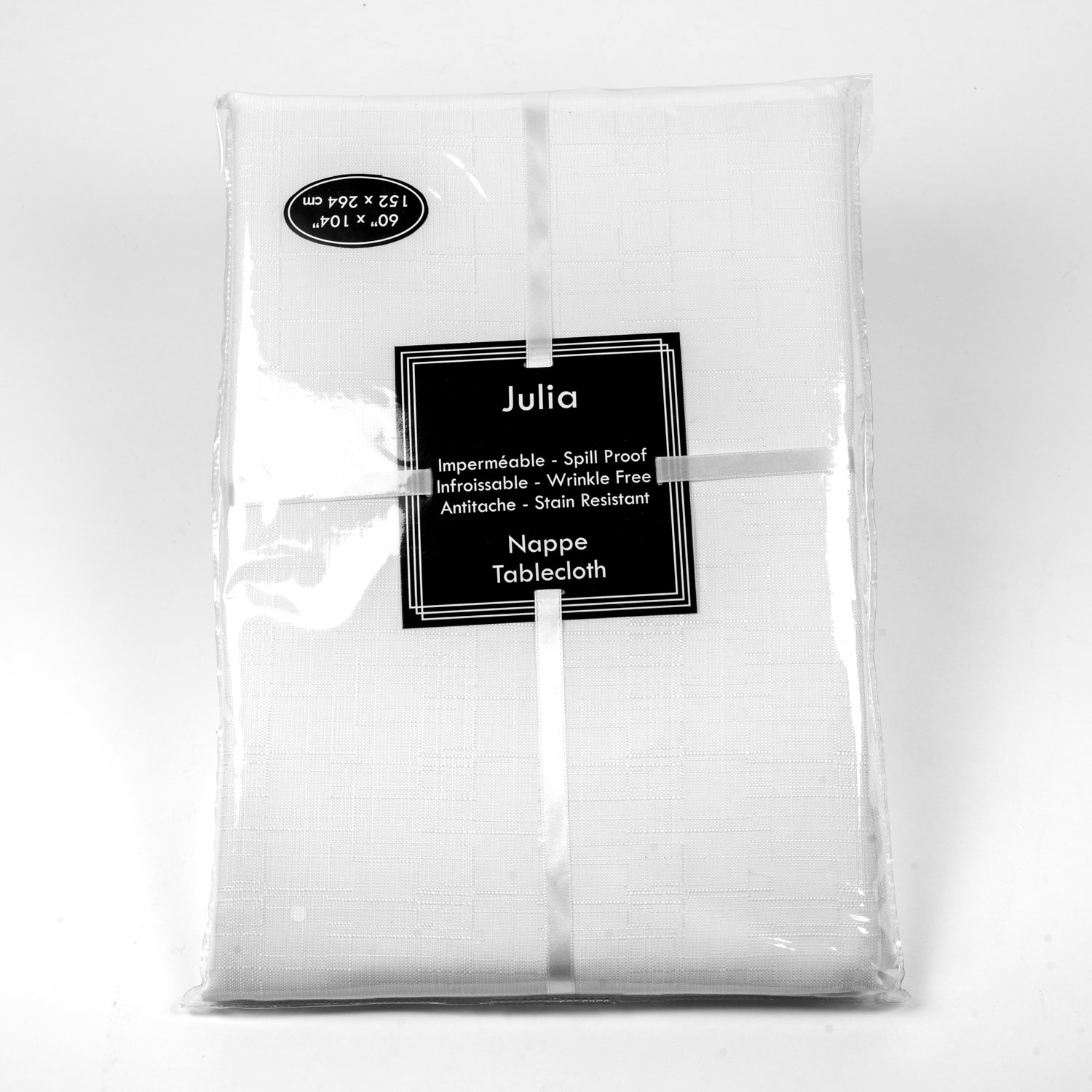 Restaurant White Tablecloth 60 po x 104 po