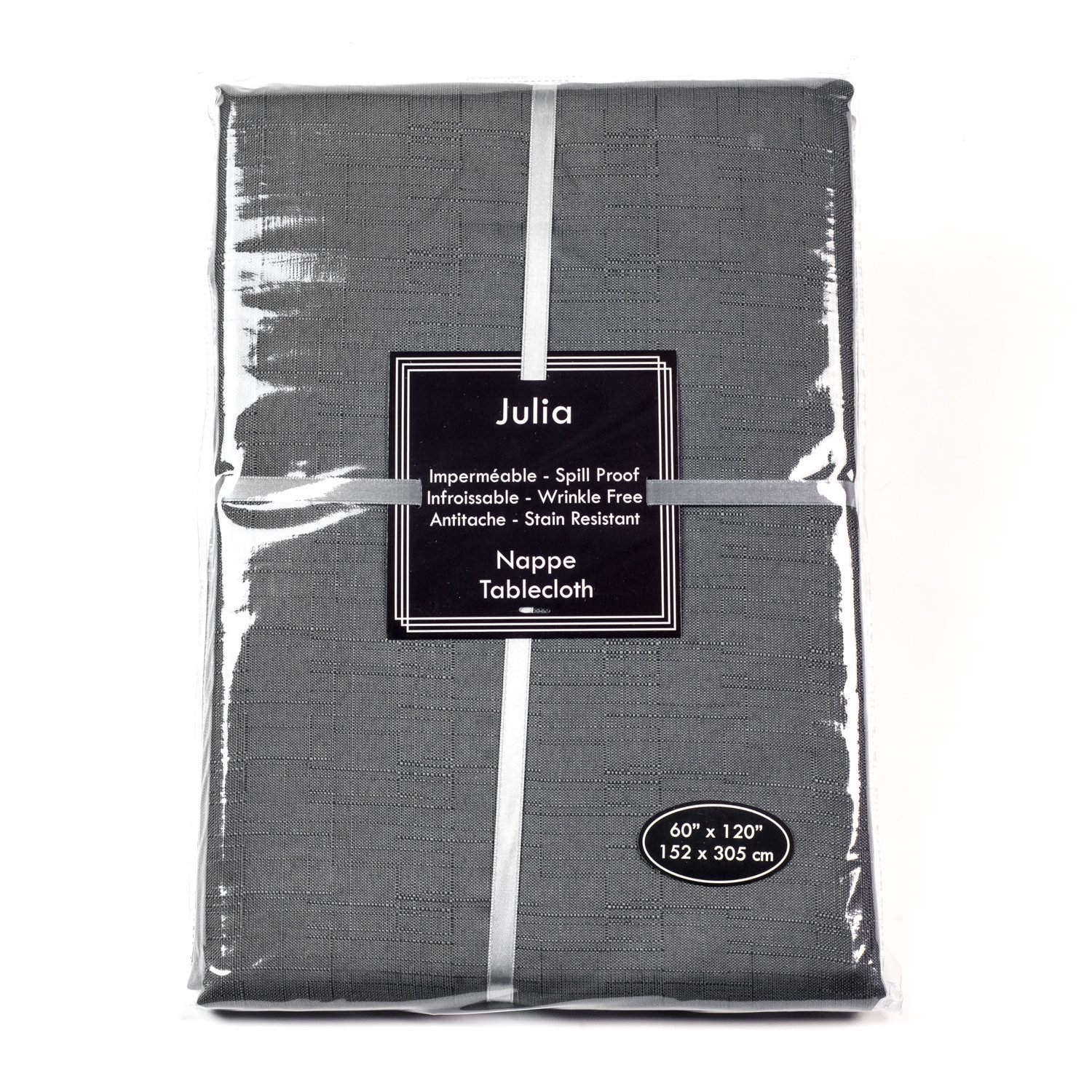 Restauration Charcoal Tablecloth 60 po x 120 po