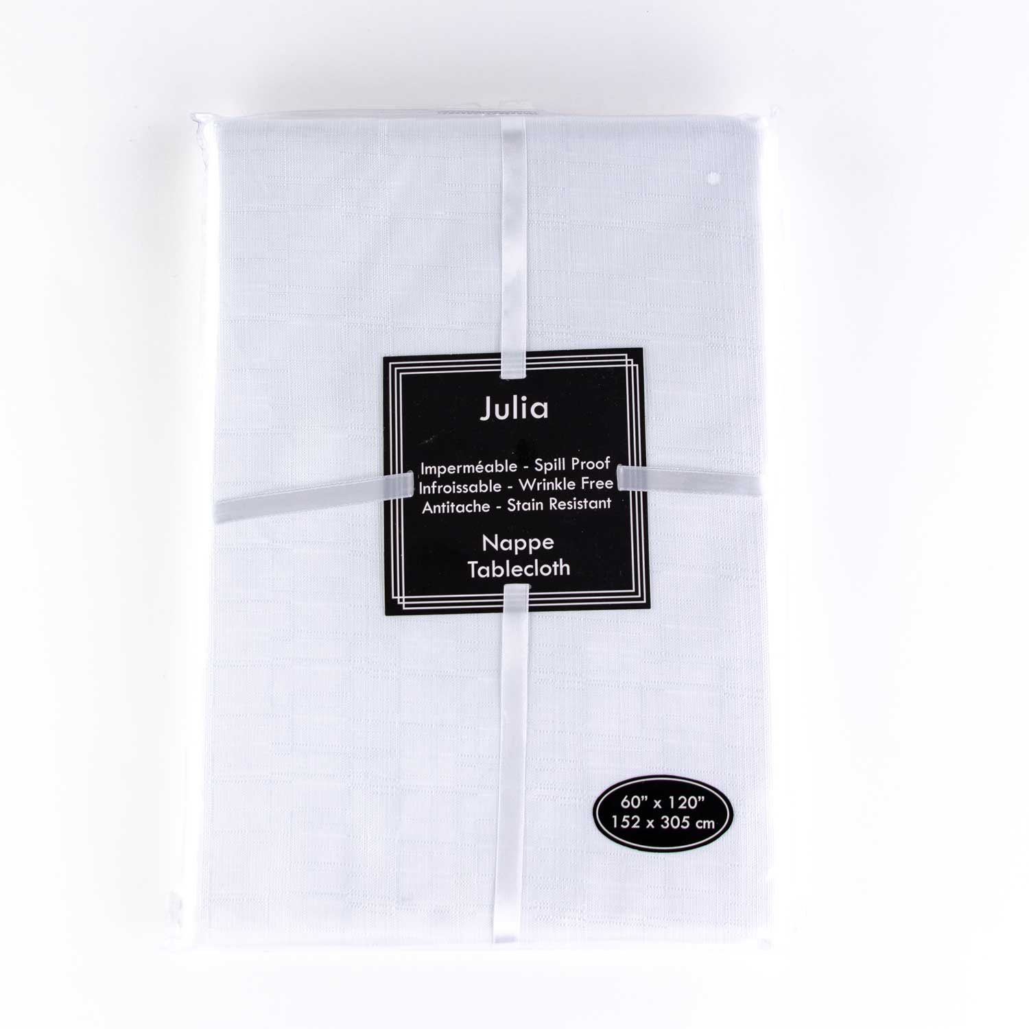 Restaurant White Tablecloth 60 po x 120 po