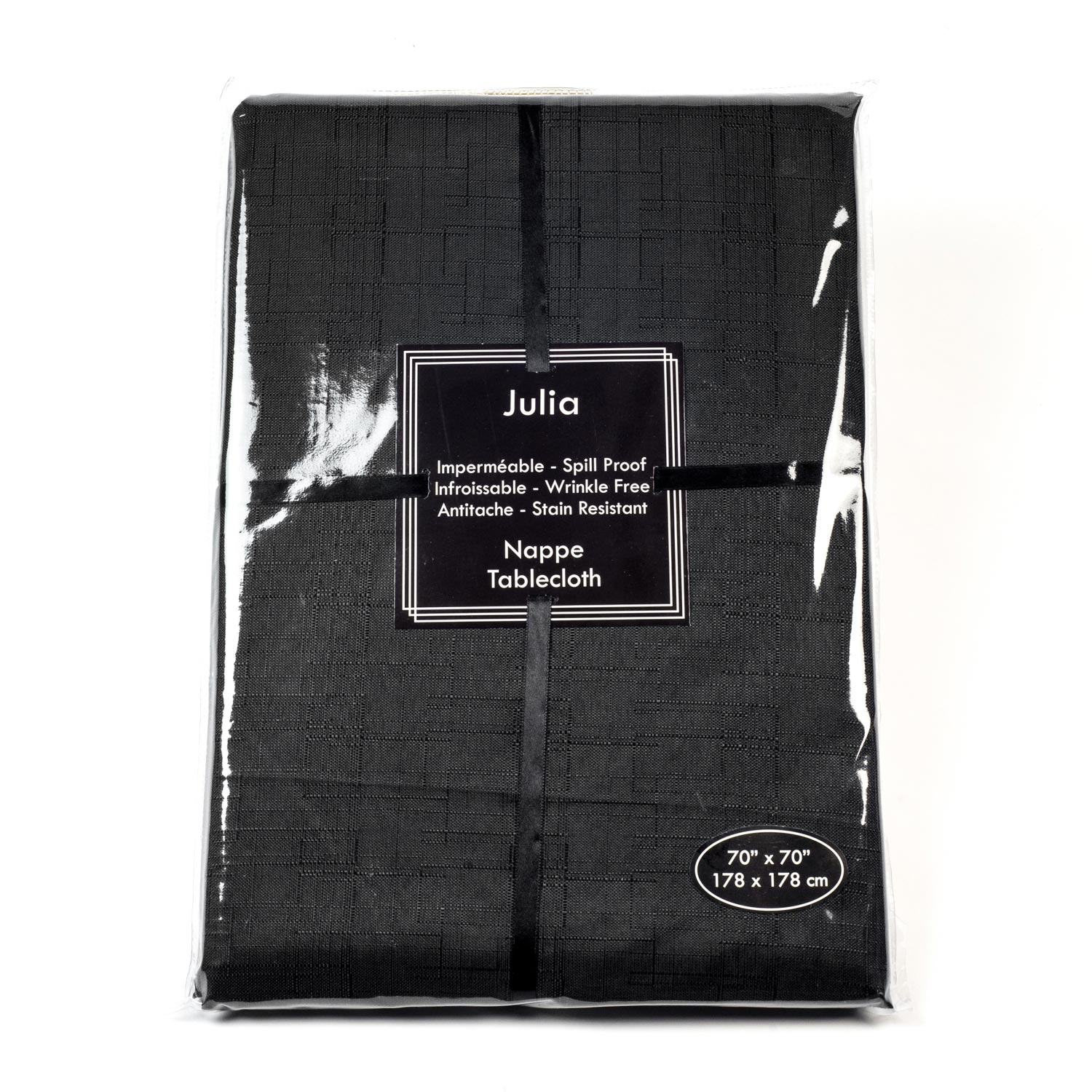 Restaurant Black Square Tablecloth 70 po