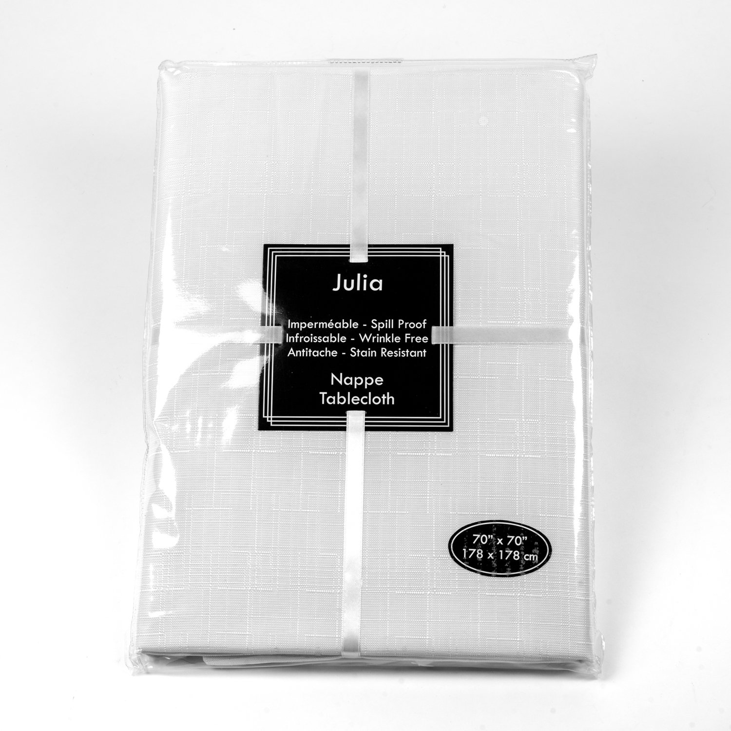 Restauration Square White Tablecloth 70 po