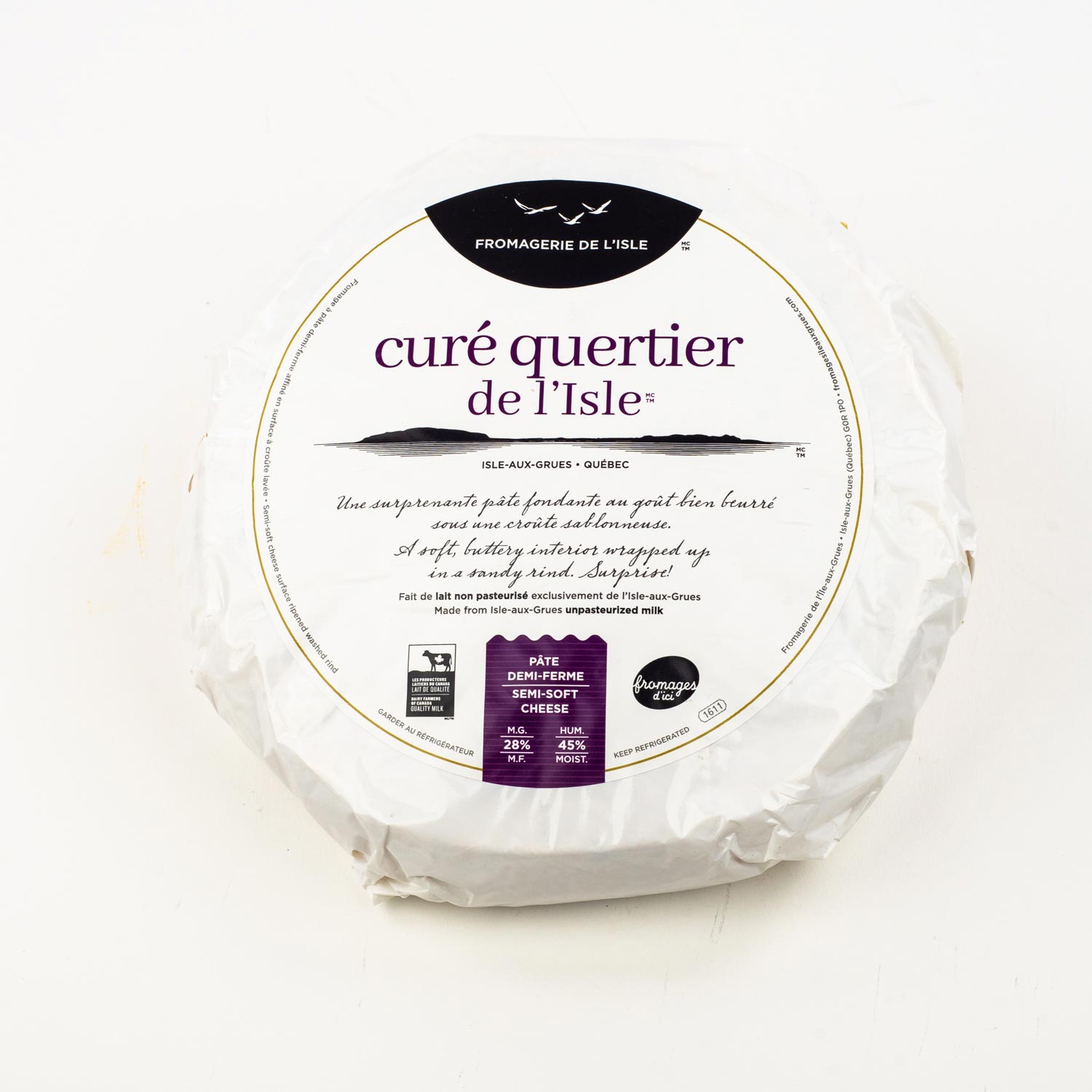 Curé Quertier de l'Isle Cheese Wheel 1.4 kg