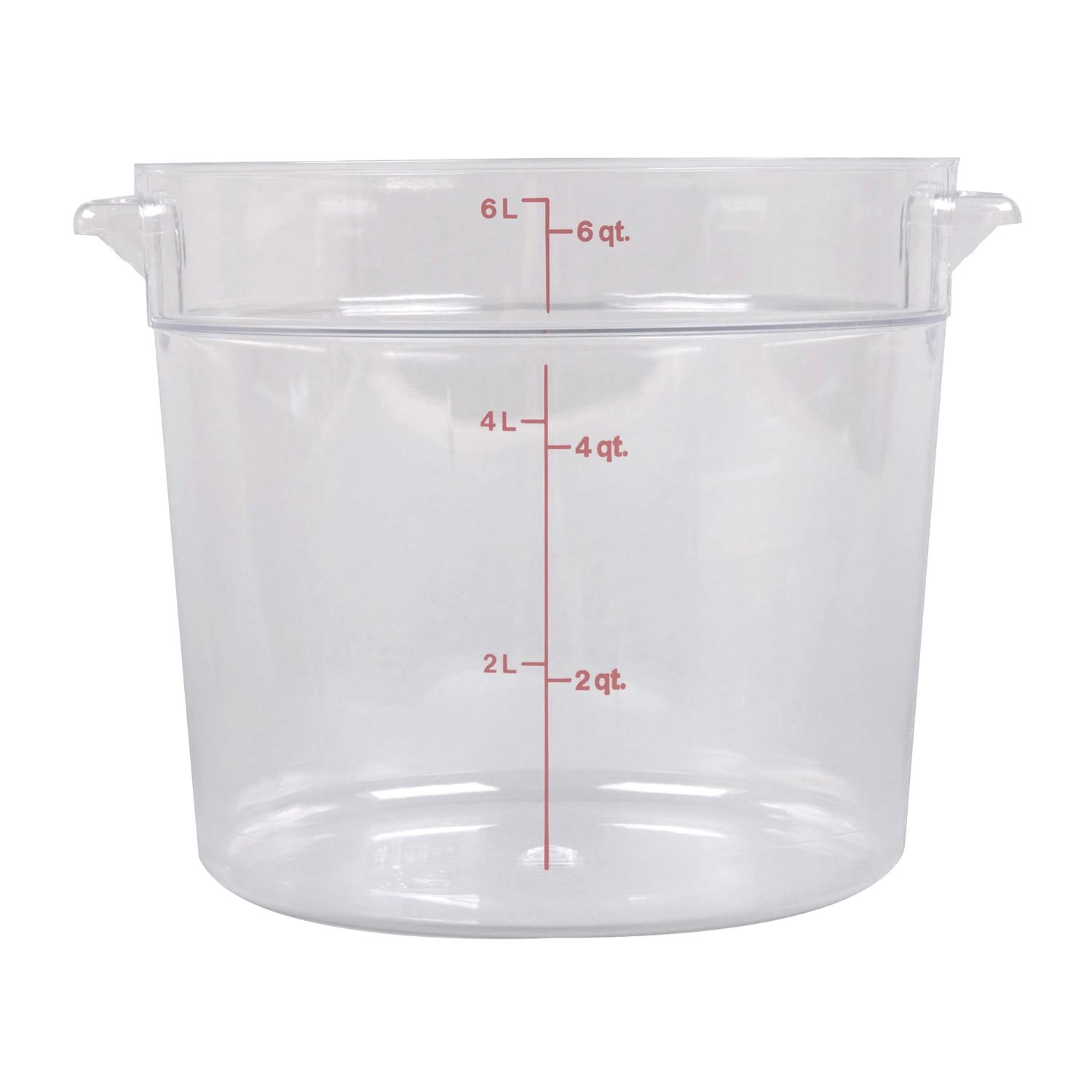 Round Polycarbonate Food Storage Container 6 Qt