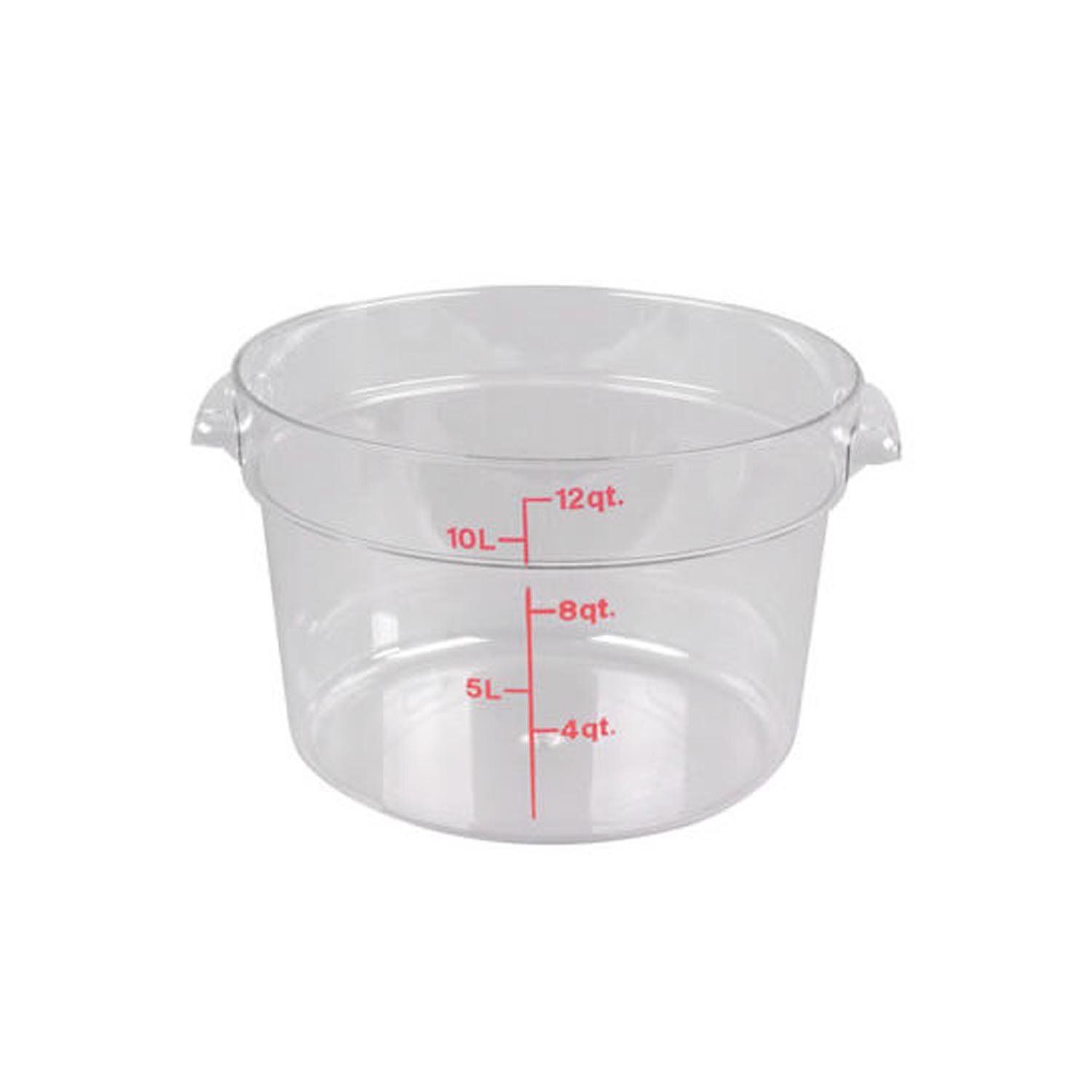 Round Polycarbonate Food Storage Containers 12 QT / 11.4 L