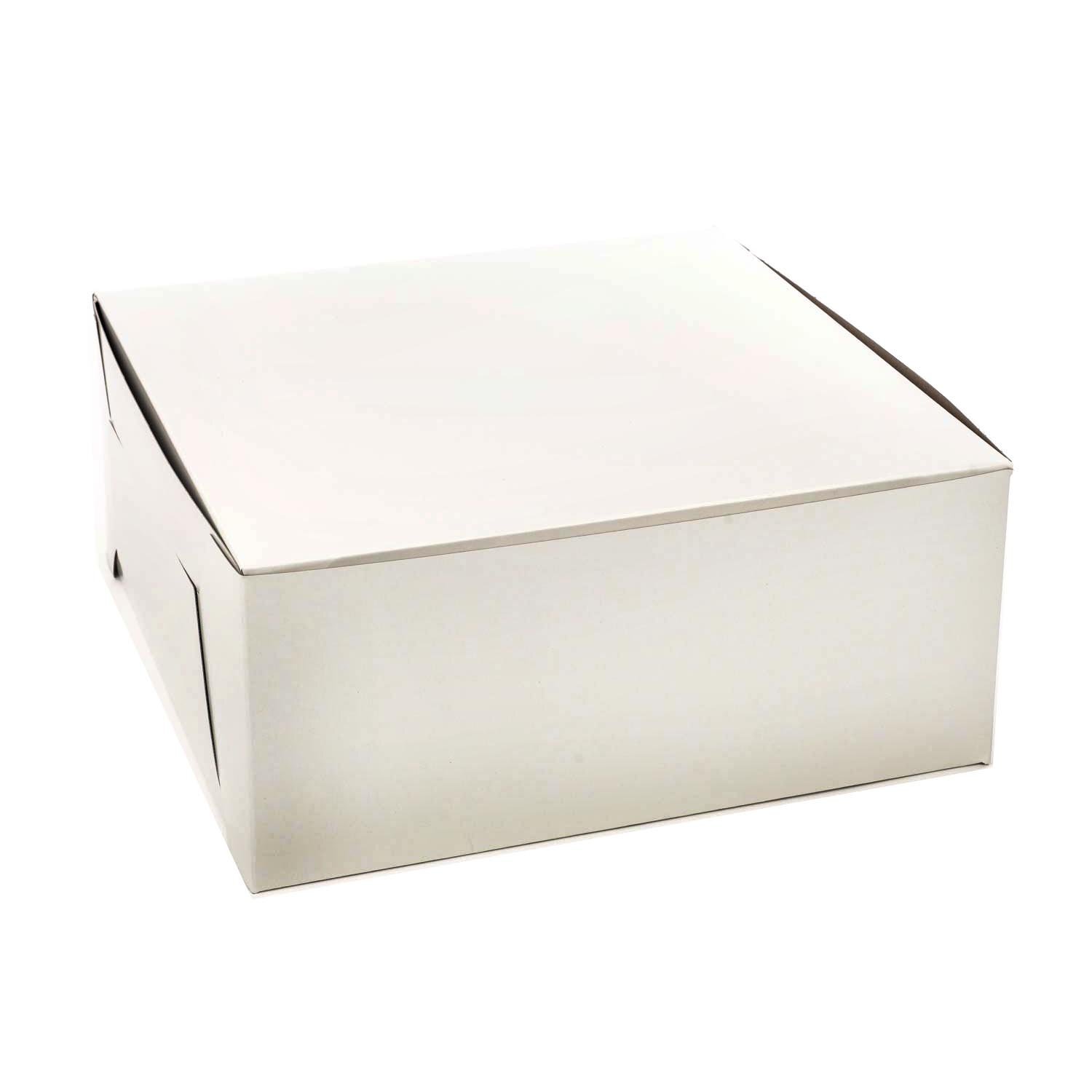 White Cardboard Cake Box 6.5''x6.5''x3.5'' x250